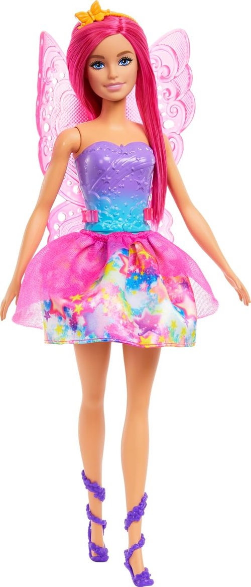 Barbie Advent Calendar - Doll with 24 Surprise Accessories, Unicorn & 3 Pets | Transform Pink-Haired Fashion Doll into Mermaid & Fairy