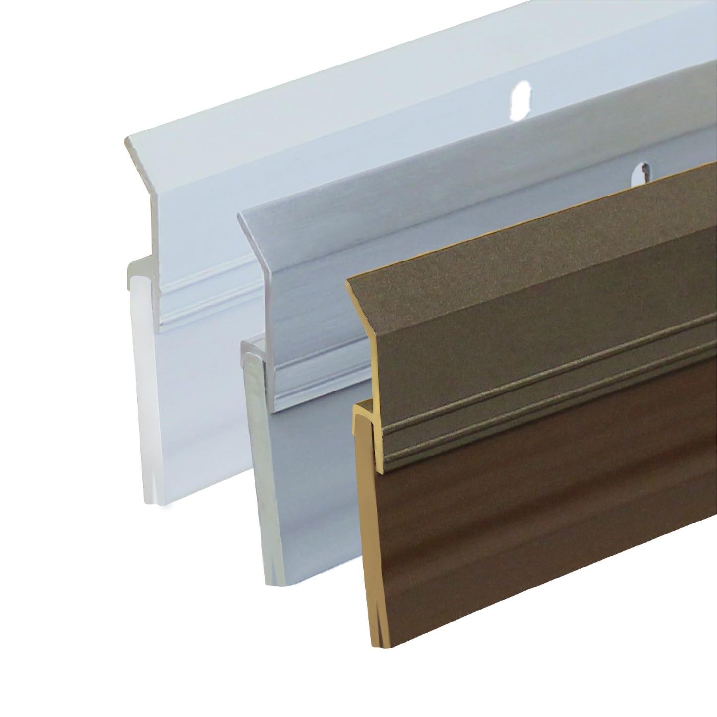 Randall Manufacturing V-63-BR All-Season Door Sweep, Heavy Duty Aluminum, Ideal for Residential & Commercial Use, Easy Installation with Heavy Rubber Seal, Ensure Comfort and Security (3 FT, Brown)