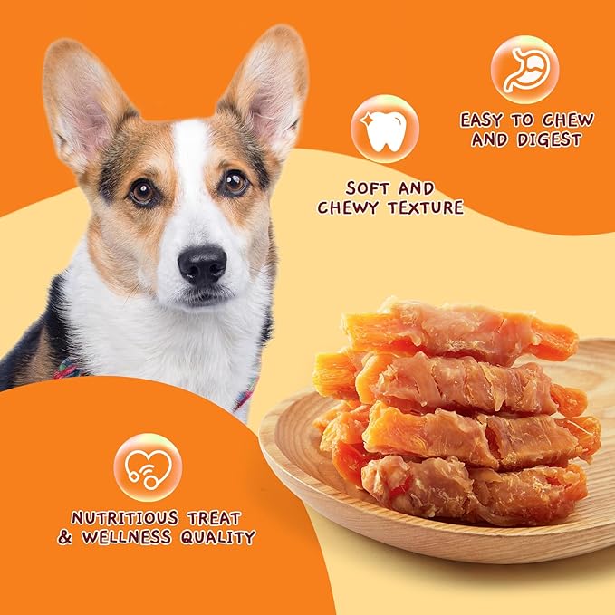 Jungle Calling Chicken & Sweet Potato Dog Treats ??Gluten-Free, Grain-Free, High-Protein Natural Chews for Medium/Large Breeds, Edible Pet Snacks,10.6 oz