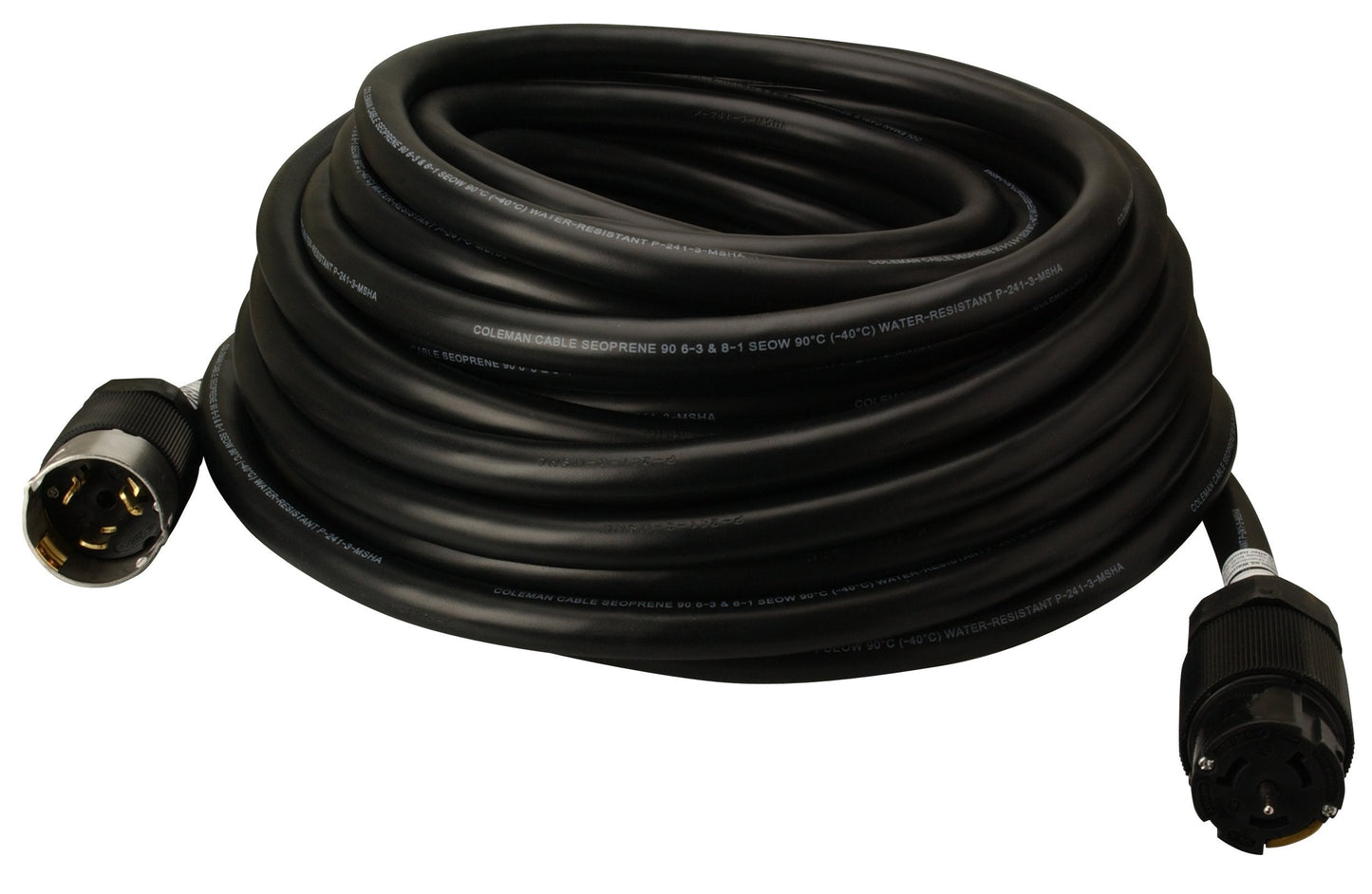 Southwire Power Distribution Extension Cord - Splits 50-Amp Service into Dual Feeds - Flexible Jacket - Oil & Moisture Resistant - WC596 Grade - 6/3 & 8/1 STOW - 50 Foot