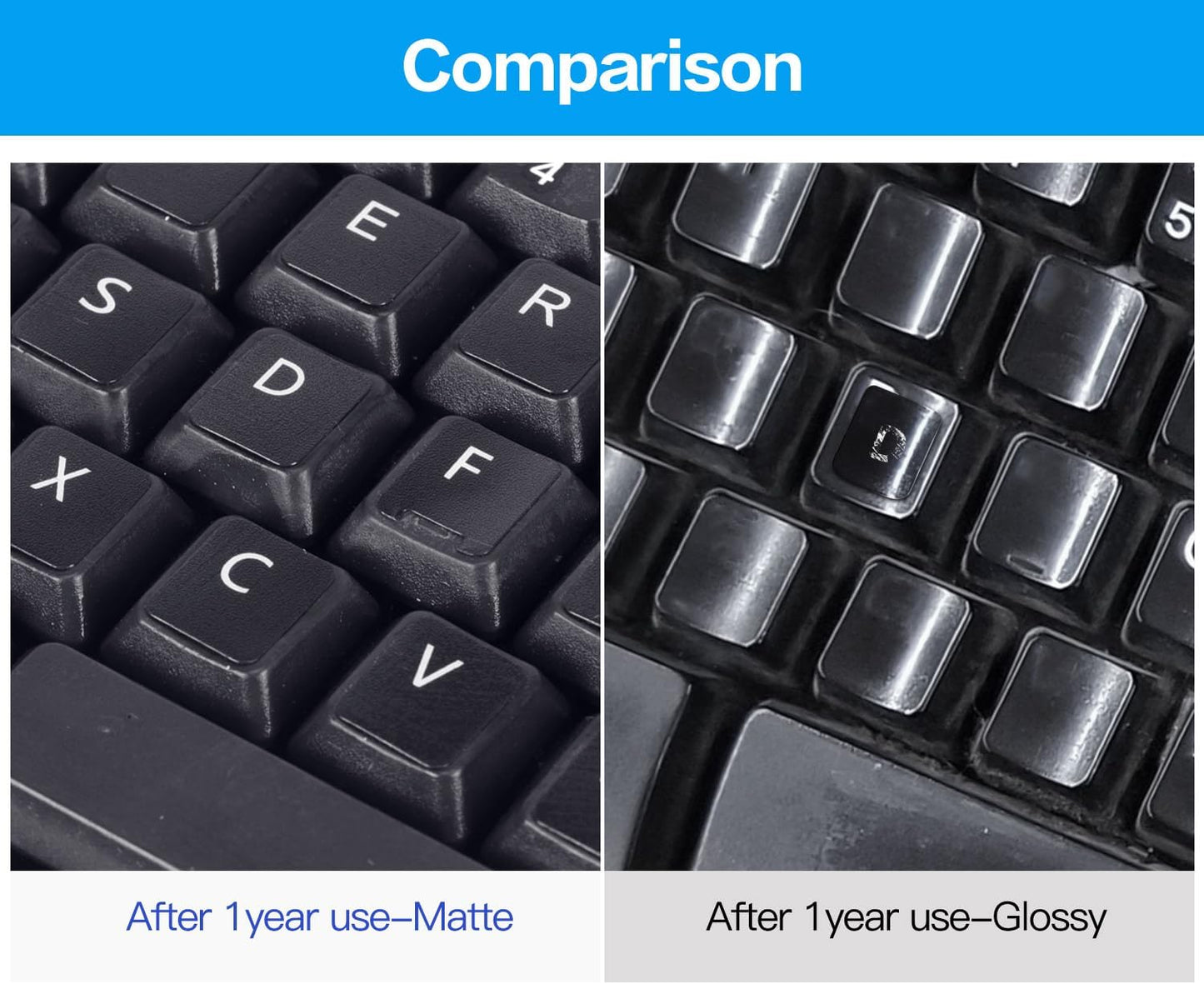 CaseBuy 2 Pack English Keyboard Stickers, Replacement Keyboard Letters Sticker with White Font on Black Background