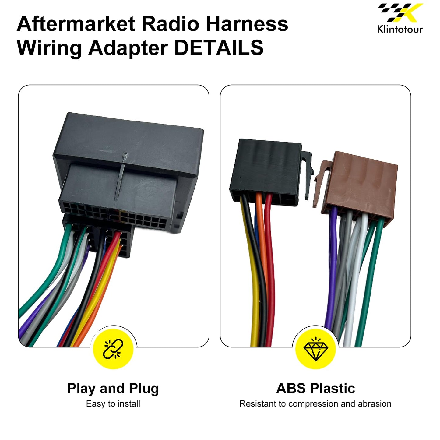 2003-2017/VM 2006-2015/BMW/Mercedes-Benz, 3 5 F-150 F-250 Aftermarket Radio Wiring Harness Compatible with Ford