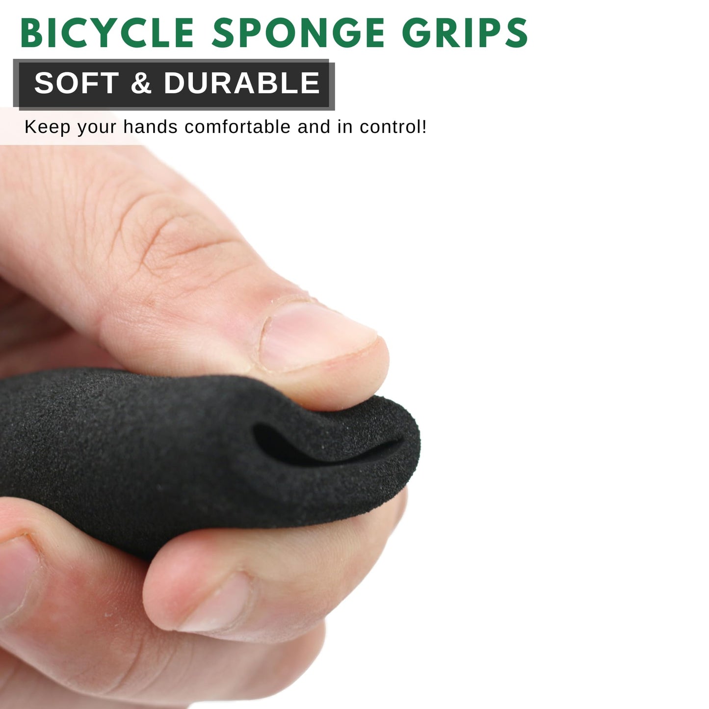 Ultracycle's Cruiser & Road Foam Grips - Soft and Cushy Design, High-Density Foam Rubber, 4-Piece Kit, 8.5 Inches - Ultimate Comfort and Control for Your Bike's Handlebars