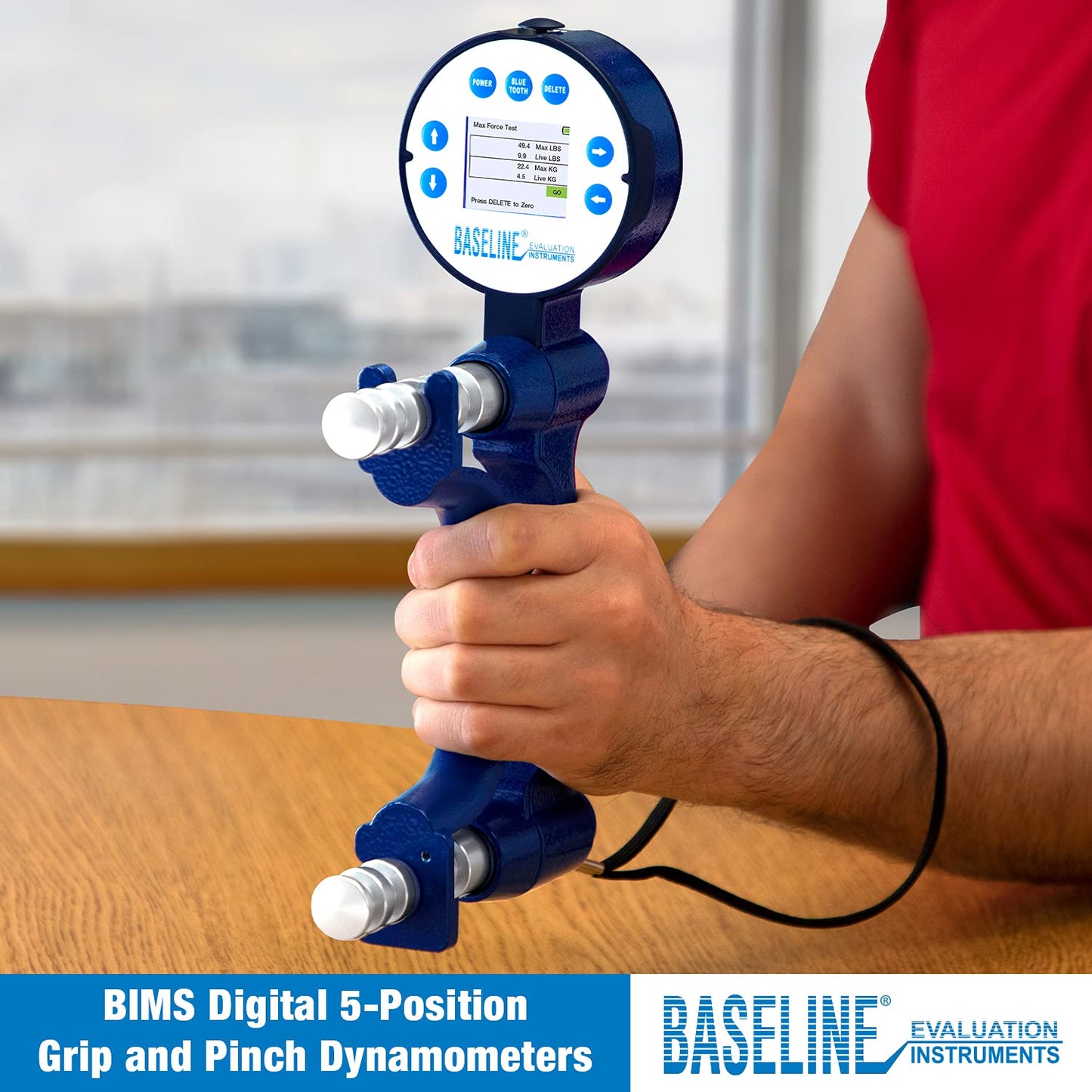 Baseline BIMS Digital 5-Position Hand Dynamometer for Grip Strength Testing and Evaluation