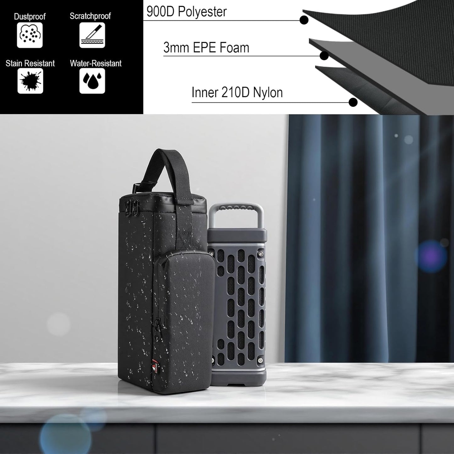 TXEsign Travel Carrying Bag for Turtlebox Ranger Outdoor Portable Speaker, Carrying Protective Case with Detachable