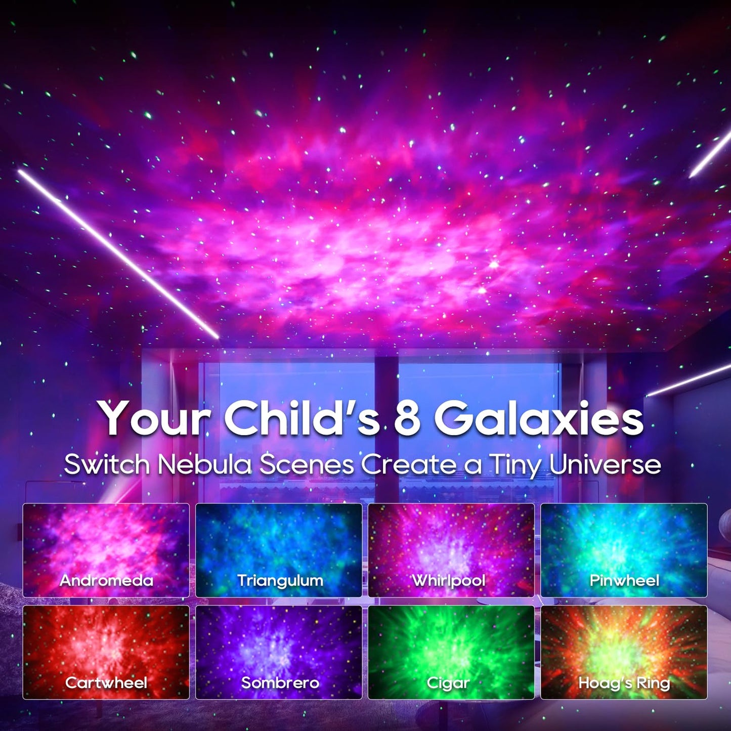 Star Projector Galaxy Night Light - Astronaut Space Projector, Star Projector LED Lights for Room Decor, Gift for Kids Teen Children Adults