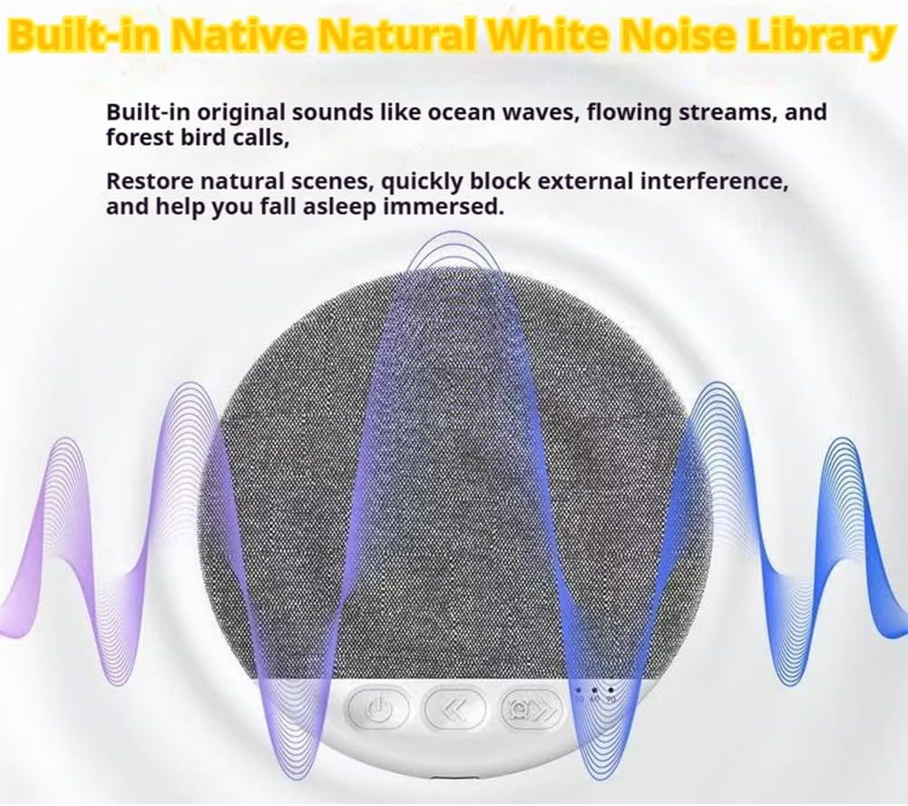 FACAIFACAI 2026 20H Pillow Speaker, New Sleep Speaker Under Pillow, with White Noise, Auto-Off Timer, Play, Stereo