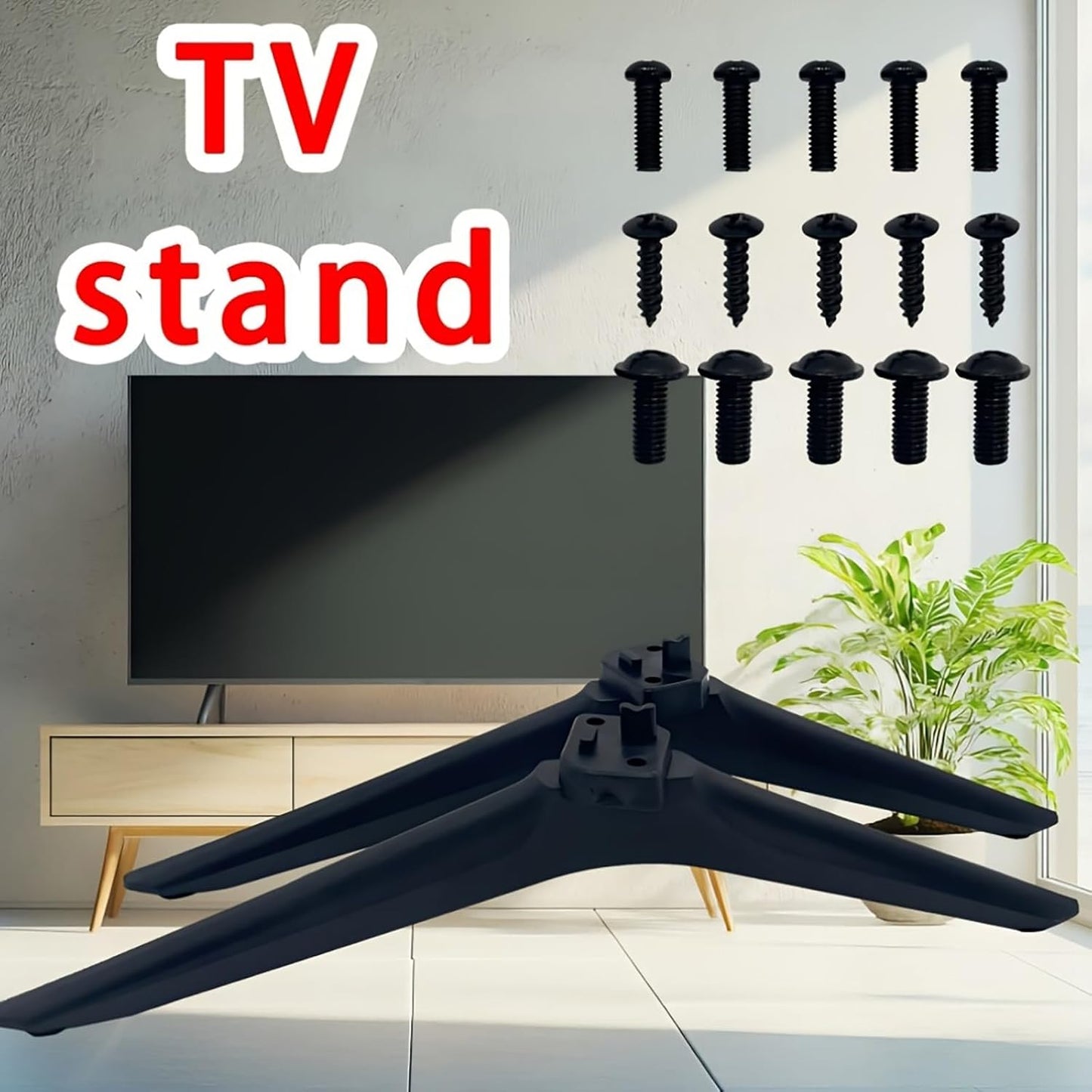 Dranvosk 65.62 85.3 Inch 2PCS Universal TV Stand Legs for to TVs Replacement TV Feet with Screws Easy Install Plastic