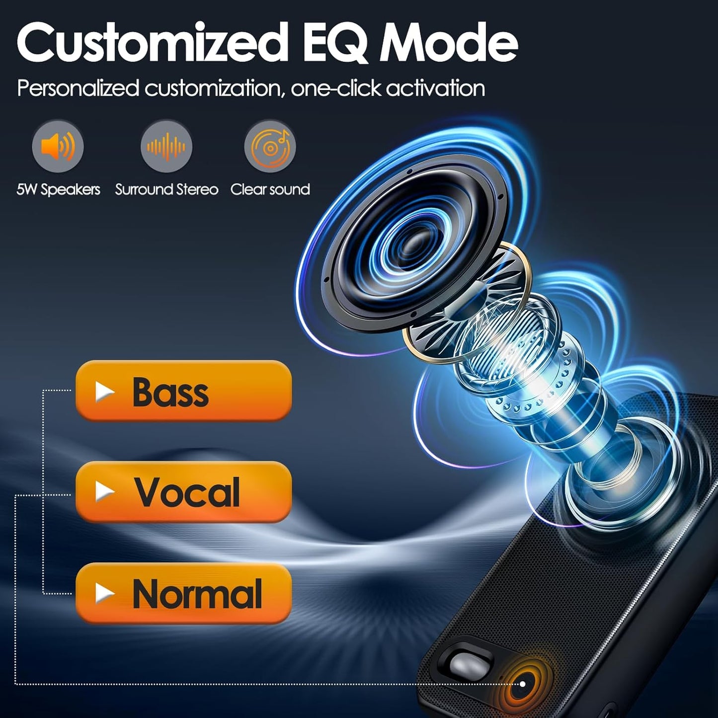 VkingMoR USB-A/USB-C Computer Speakers for PC Desktop, Wired Portable Mini Sound-bar for Monitor with Stereo Sound