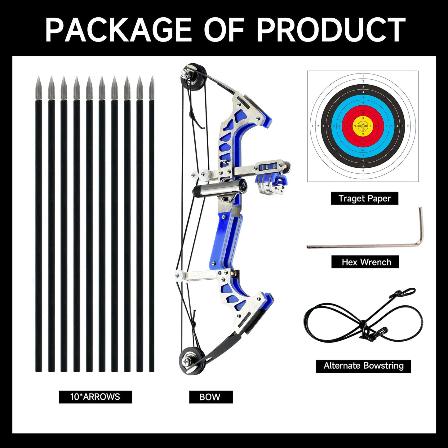 Archery Bow Set Laser Compound Bow Stainless Steel Training Bow Outdoor Sports Hunting Cool Stuff Professional Competition
