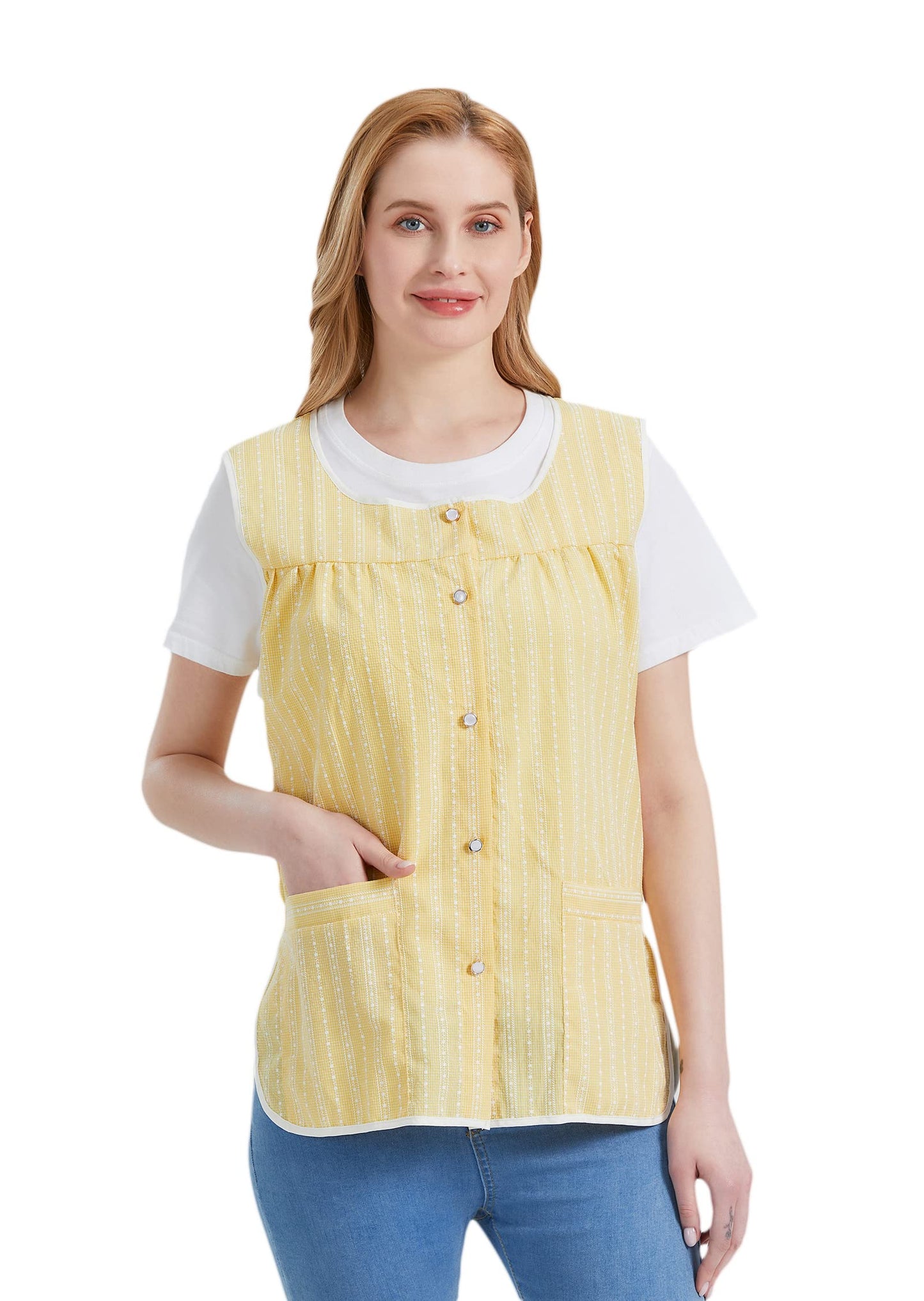 Nanxson Cobbler Aprons for Women with Pockets Smock Apron with Buttons for Cooking Chef Kitchen CF3152