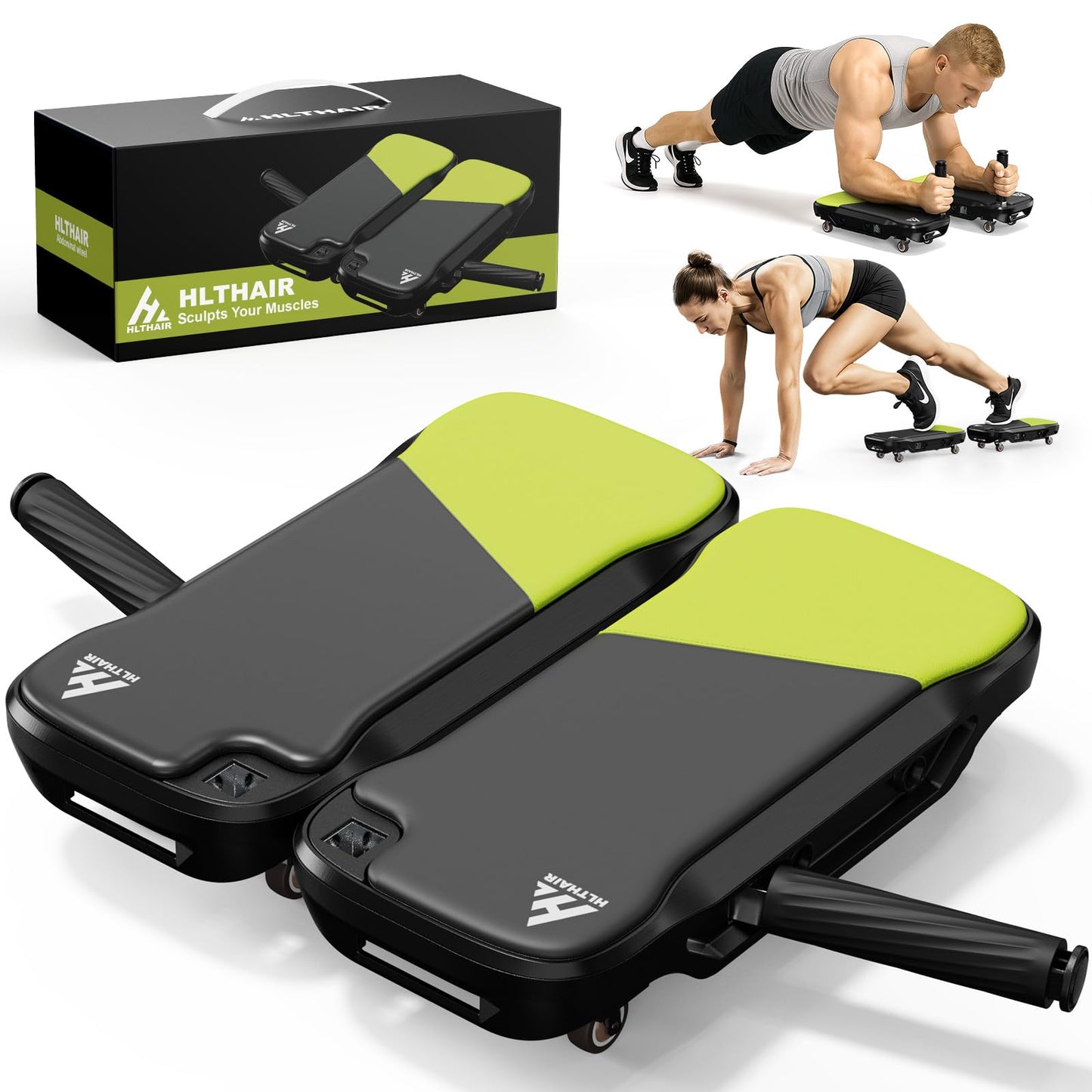 Upgrade Ab Roller Wheel Detachable Abdominal Wheel With 360° for Core Workout, Multi-Directional Abs Roller Board For Full body exercise Home Gym of All Fitness Levels, Ab Trainer with 8 Wheels