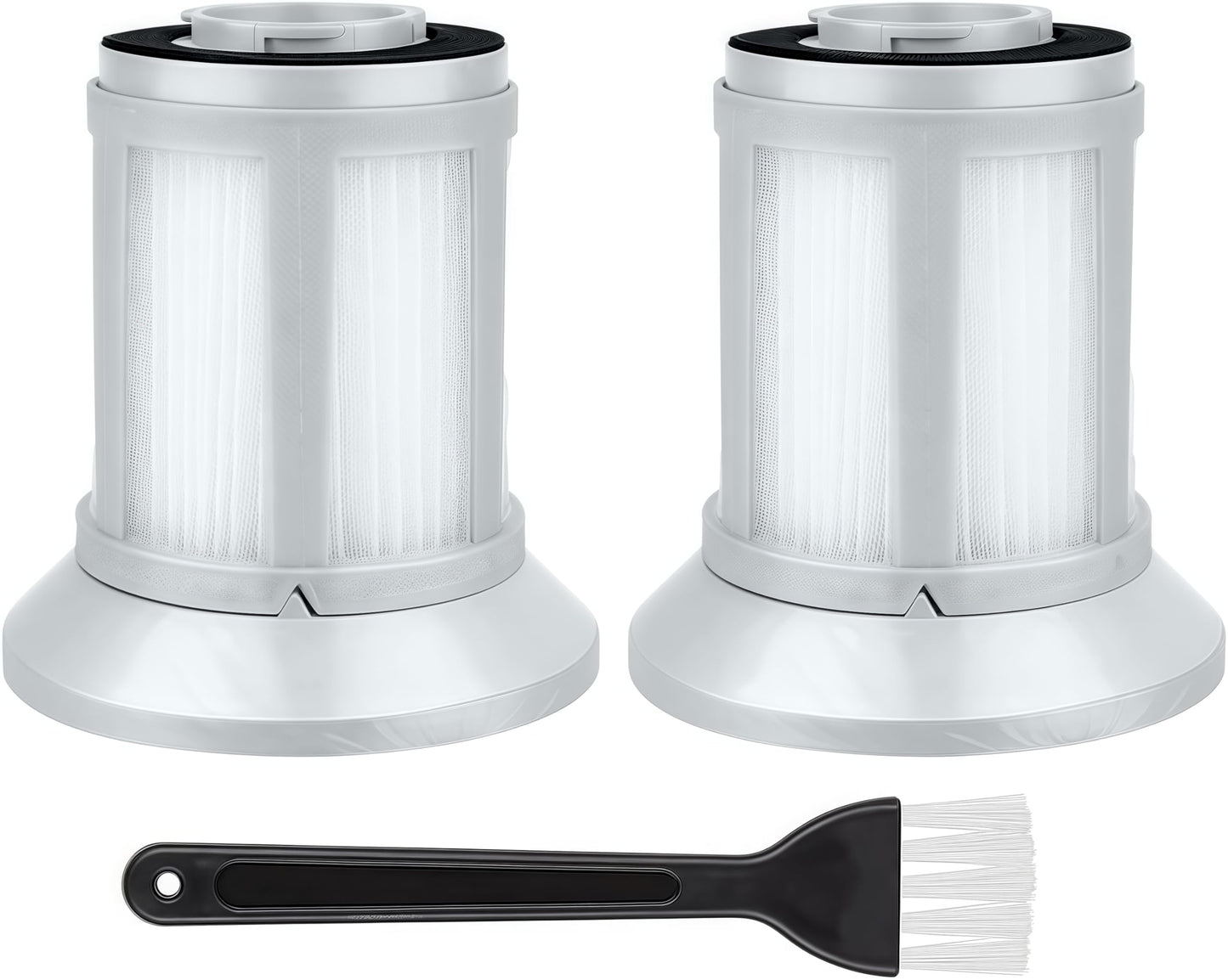 Vacuum Filter Replacement for Bissell 2156A 1665 16652 1665W 21562 2156E Zing AeroSwift Powerforce Bagless Canister Vacuum, Compare to Part #1613056, 2 Filters and a Brush