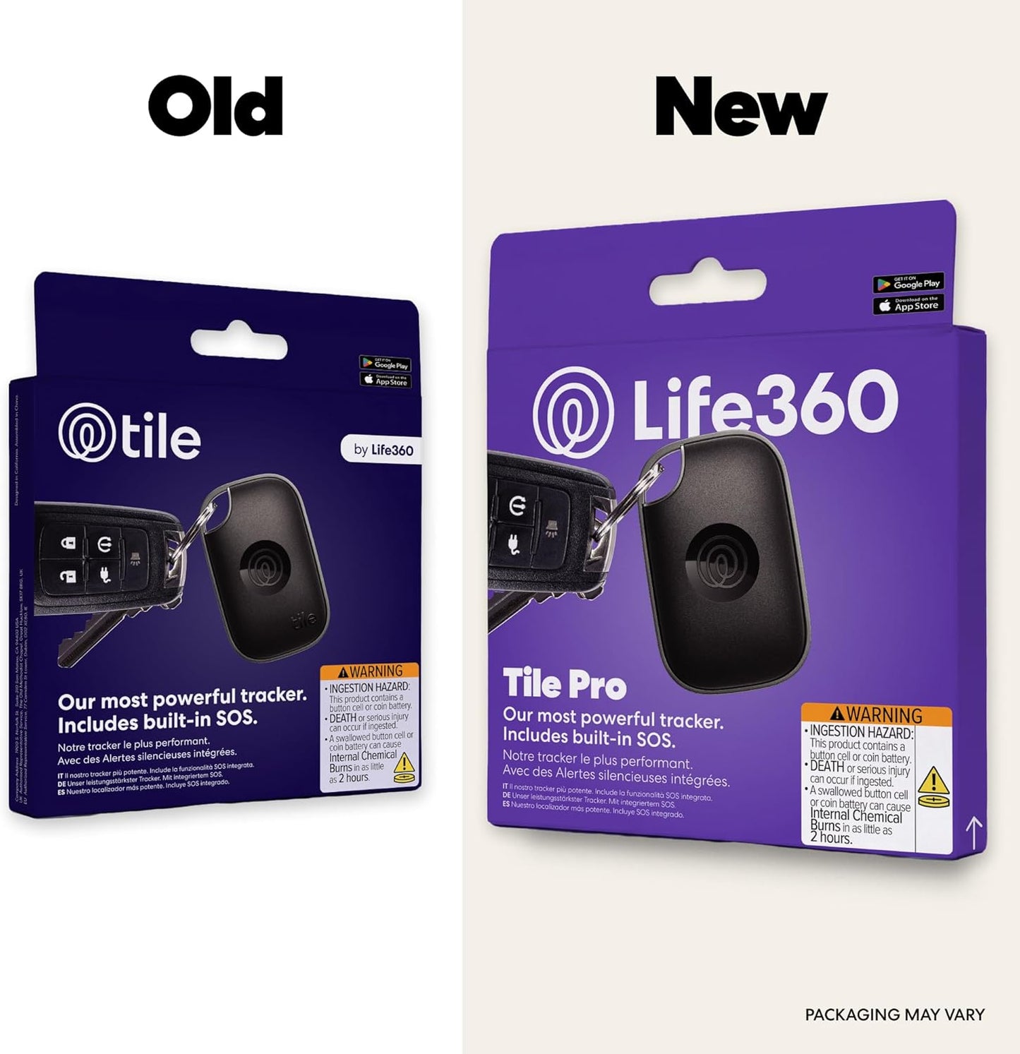 Life360 1-Pack Tile Pro - Powerful Bluetooth Tracker, Key Finder and Item Locator for Keys, Bags and More. Both iOS