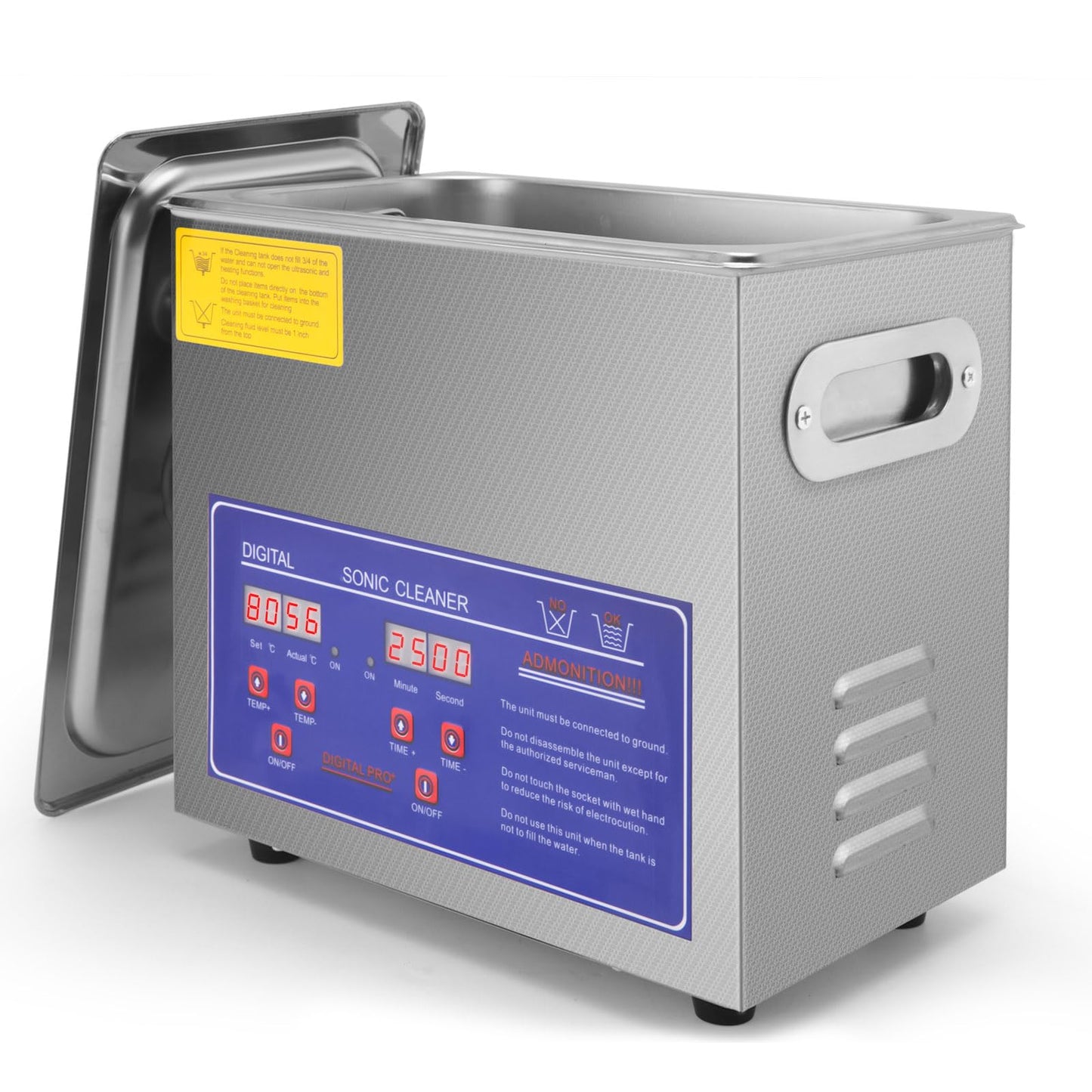 Commercial Ultrasonic Parts Cleaner 3l,Stainless Steel Lab Digital Professional Ultrasonic Parts Cleaner,110v Large Sonic Machine Cleaner for Jewelry Watch Automotive Parts Carburetor