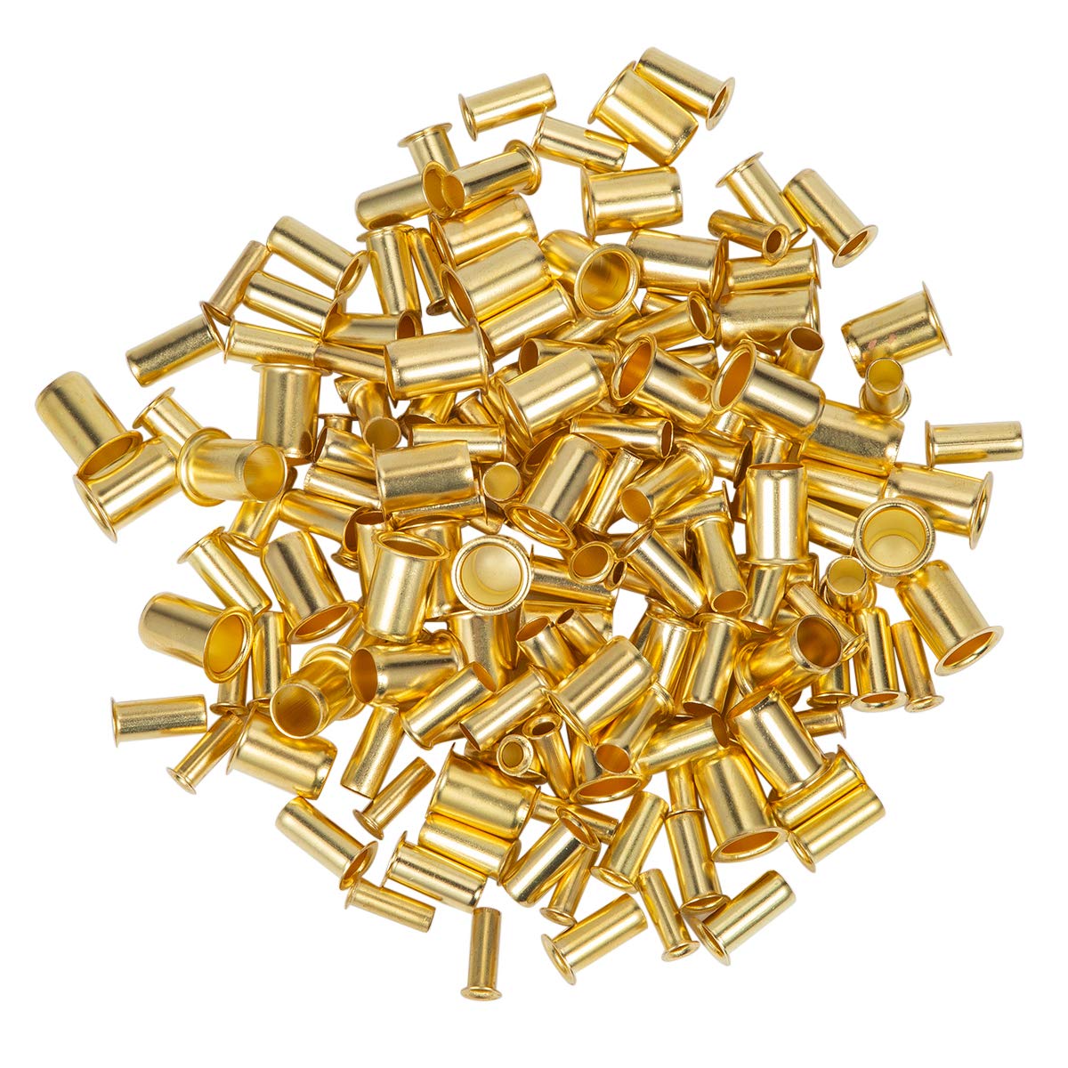 Breezliy 160pcs Tube OD(1/4" 5/16'' 3/8" 1/2") Brass Compression Insert,Brass Compression Fitting Assortment Kit, Insert Tube Support Compression Sleeve Fitting