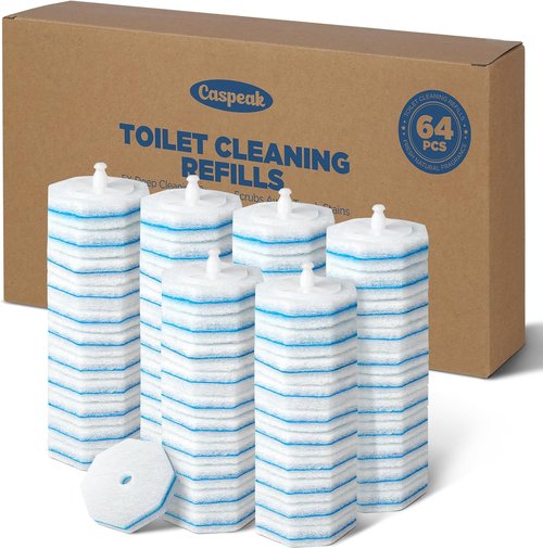 Clorox Toilet Wand Refills - 64 Count High-Density Disposable Cleaners with 5X Cleaning Power | Fresh Fragrance