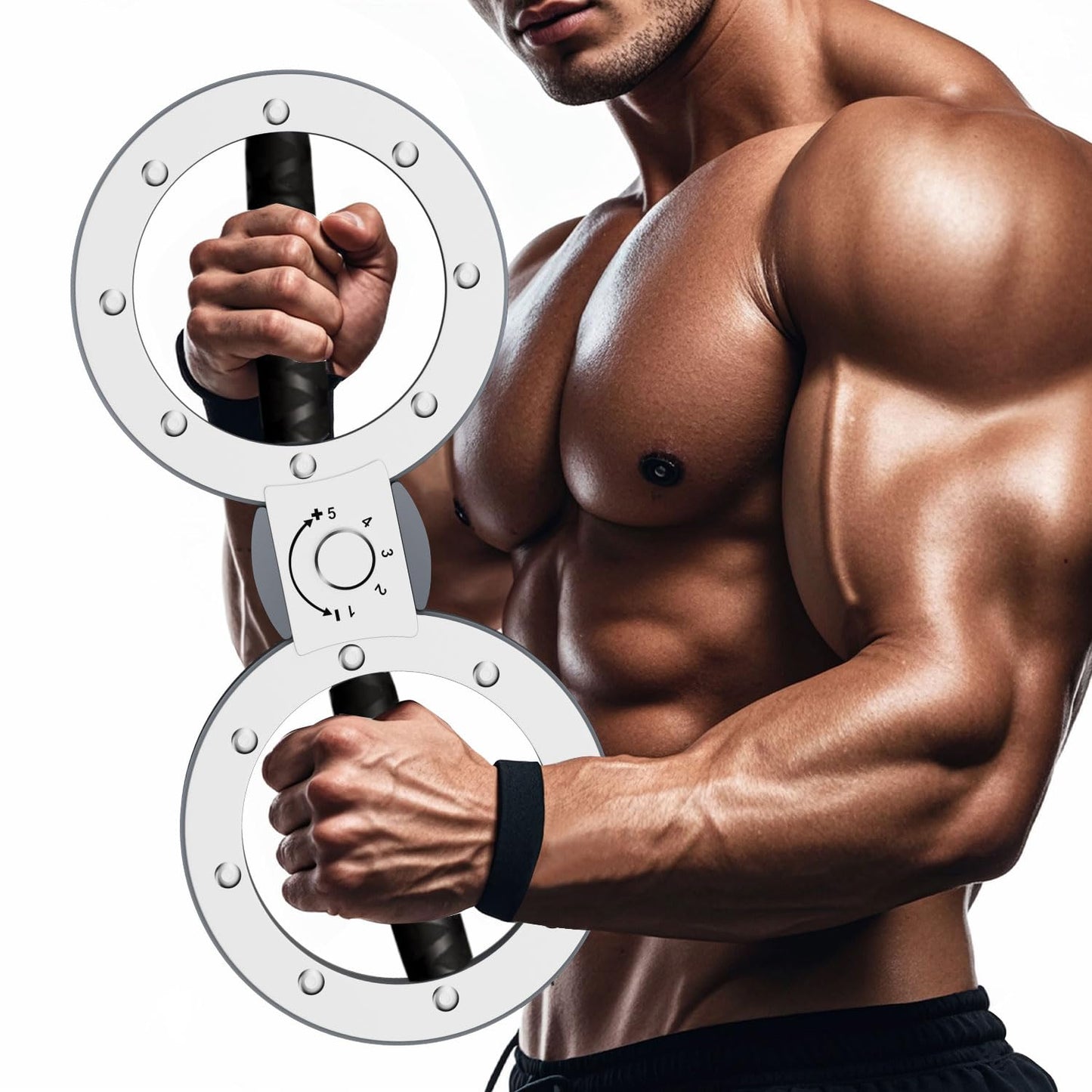 POZOERA Burn Machine Arm Workout - Forearm Trainer Strengthener with 12LB Adjustable Resistance, Arm Exercise Equipment for Men&Women with 360 Degree Rotator