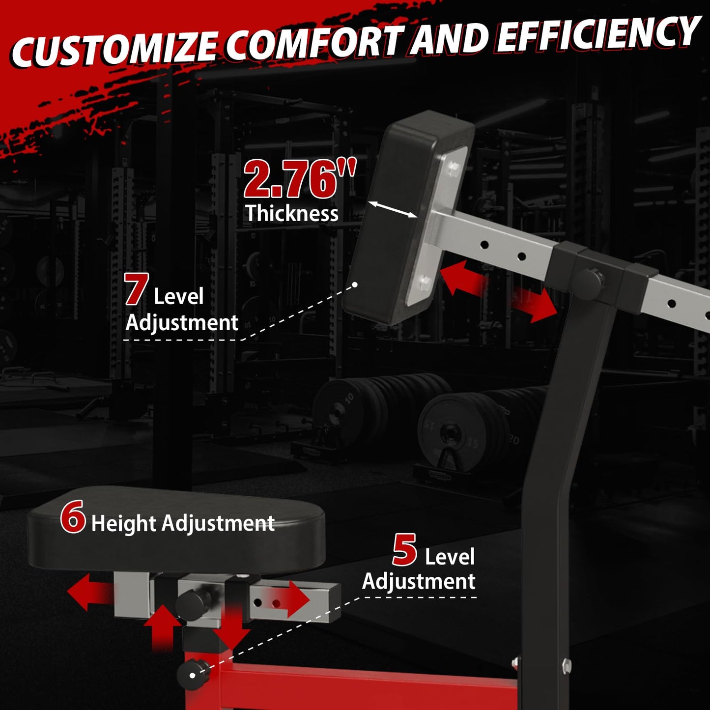 syedee Seated Row Machine, Back Machine Gym Equipment Plate Loaded, Adjustable LAT Machine with Independent Arms & Multi Grip Positions, Upper Body Training Home Gym, 400LBS Capacity