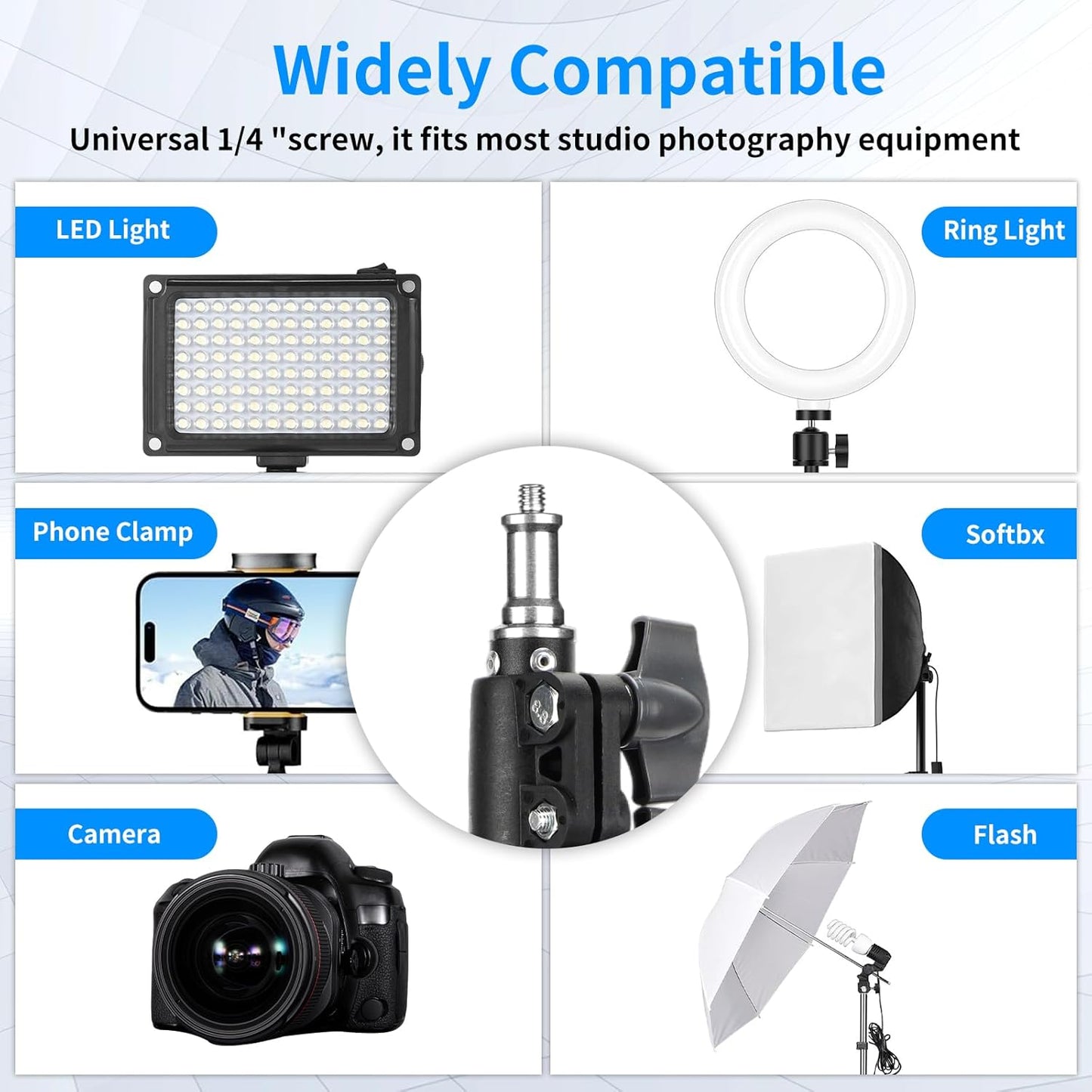 Anautin 2 Pack 7ft Adjustable Aluminum Photography Light Stand, Portable Light Tripod, for Lighting Stand Speedlight