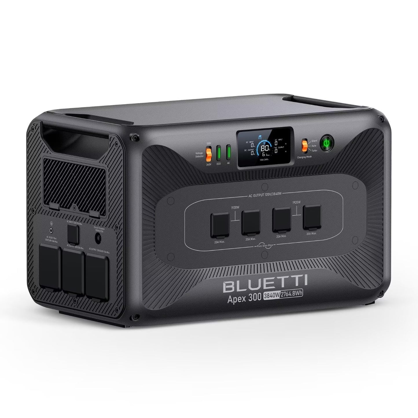 BLUETTI Apex 300 Portable Power Station, 2764.8Wh Solar Generator LFP Battery Backup with 6 3840W AC Outlets (7680W Surge), Simultaneous 120V/240V Output & Black Start, for Home, RV and Emergencies