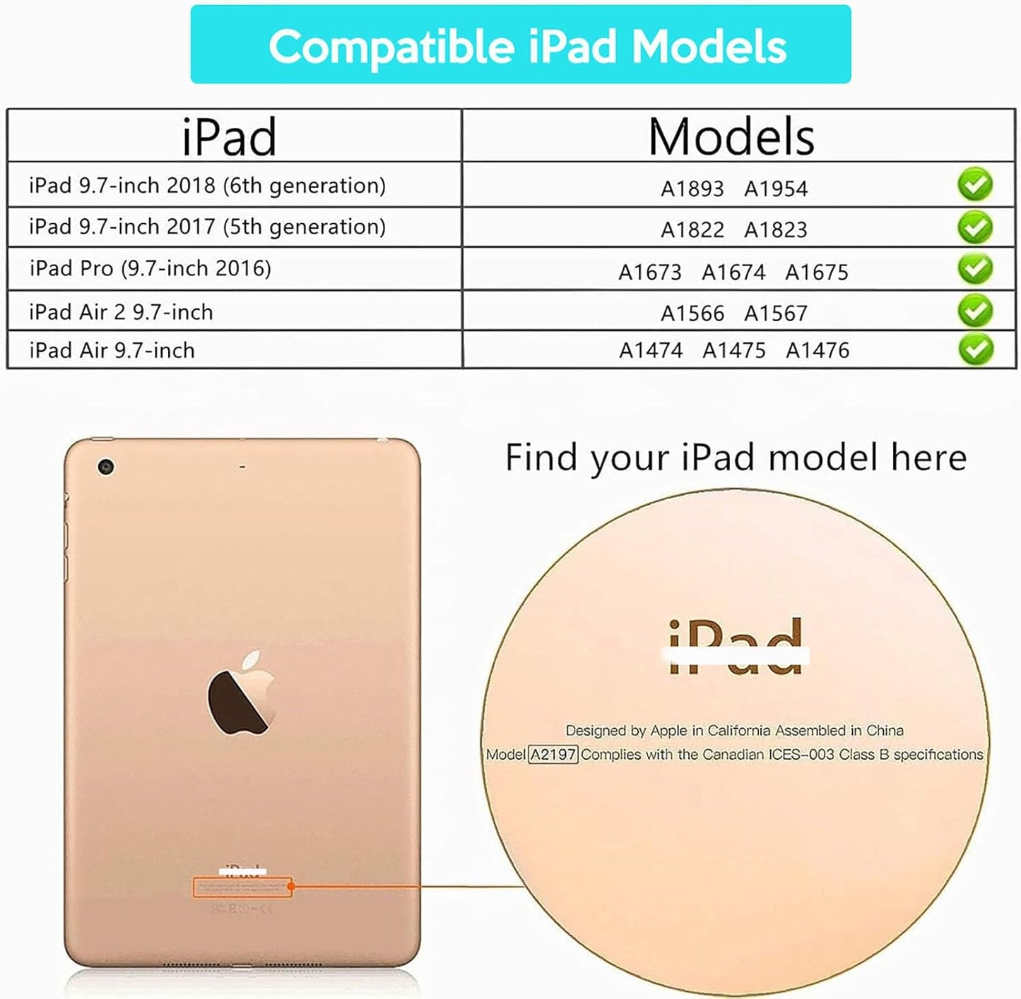 YH YIHE 9.7 Inch 9.7 6th/5th 2018/2017, 2/1& 9.7, YIHE Kids Case for iPad with Screen Protector, Shockproof Handle