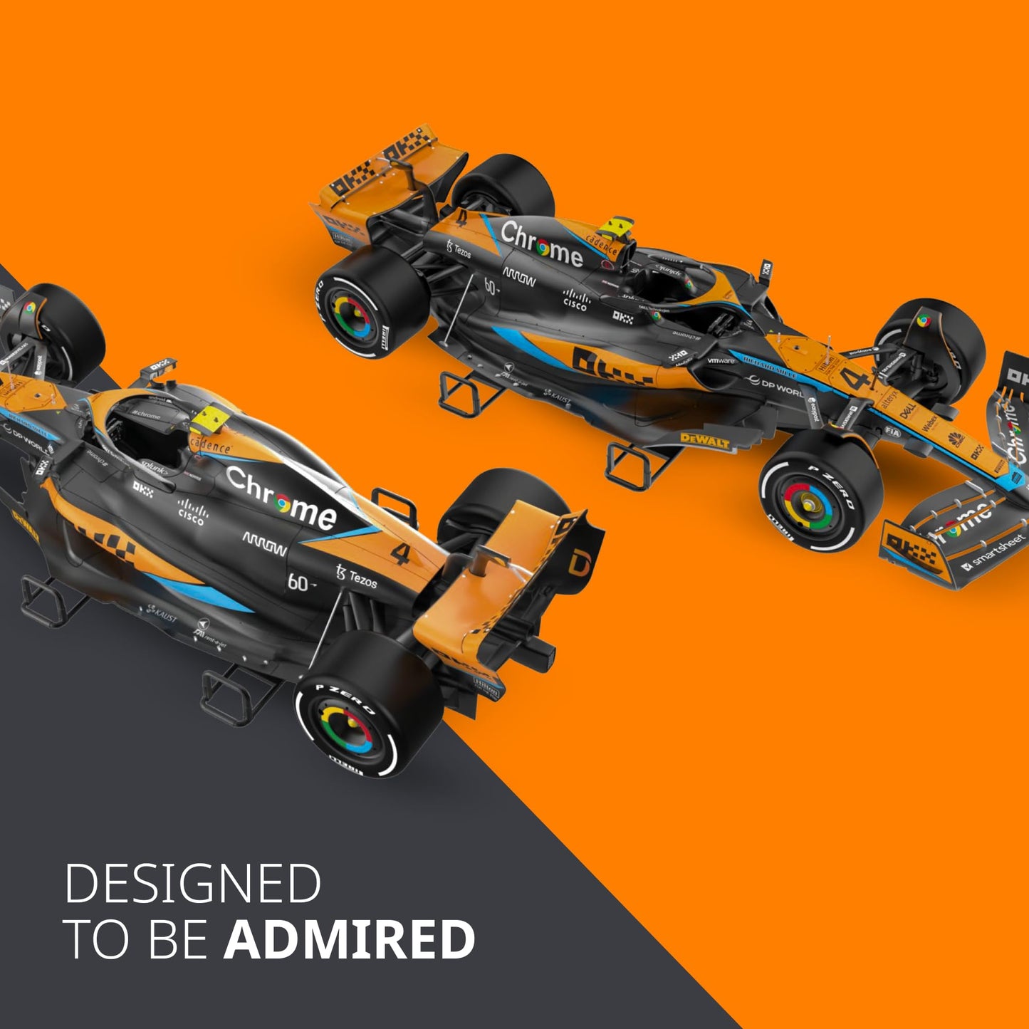 LUPPA Formula 1 MCL60 Model kit - 1:18 Scale Racing F1 MCL60 Model Inspired by Lando Norris & Oscar Piastri l Building kit, Collectible diecast, 140 Pieces