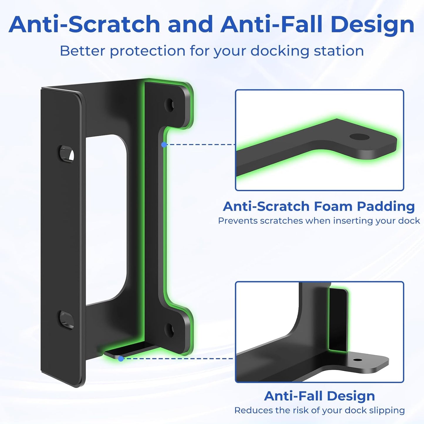 Bedycoon TS4/ TS3 TS5 4/3/5 Metal Under Desk Mount Compatible with CalDigit Plus/ Dock+ Power Bricks Adjustable Under