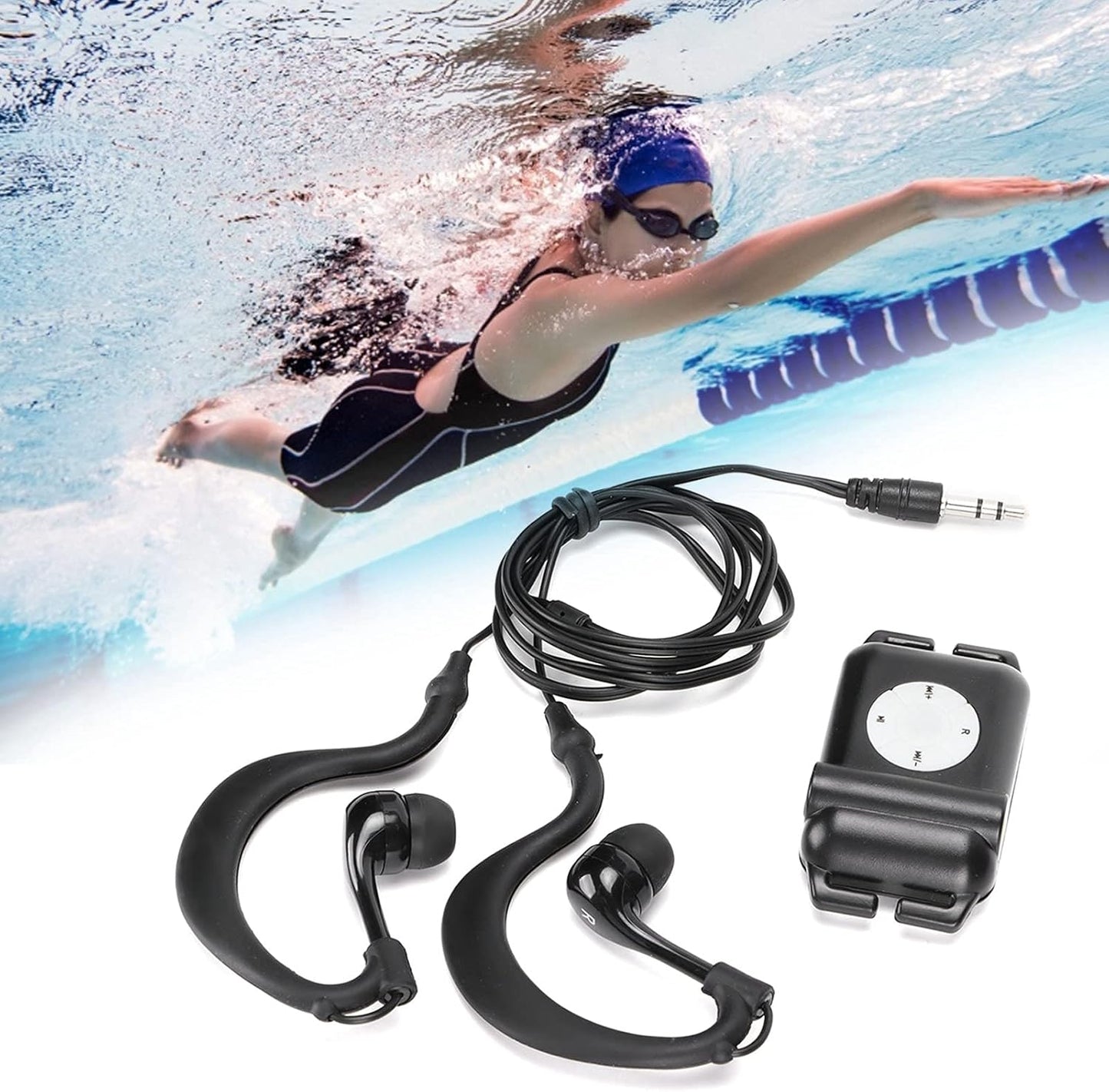 Zunate IPX8 MP3 8-10 MP3/WMA 4GB Swimming, Player with Headphone, Sport Swim Music Player Hours Music Playback, Music