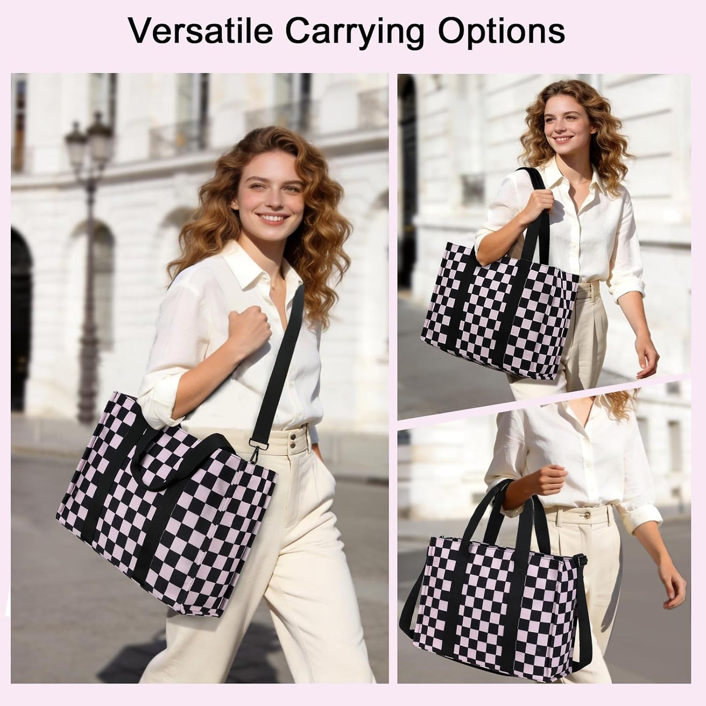 15.6 inch Laptop Tote Bag for Women Work Canvas Shoulder Bags Computer Messenger Purse Teacher Handbag Office Briefcase
