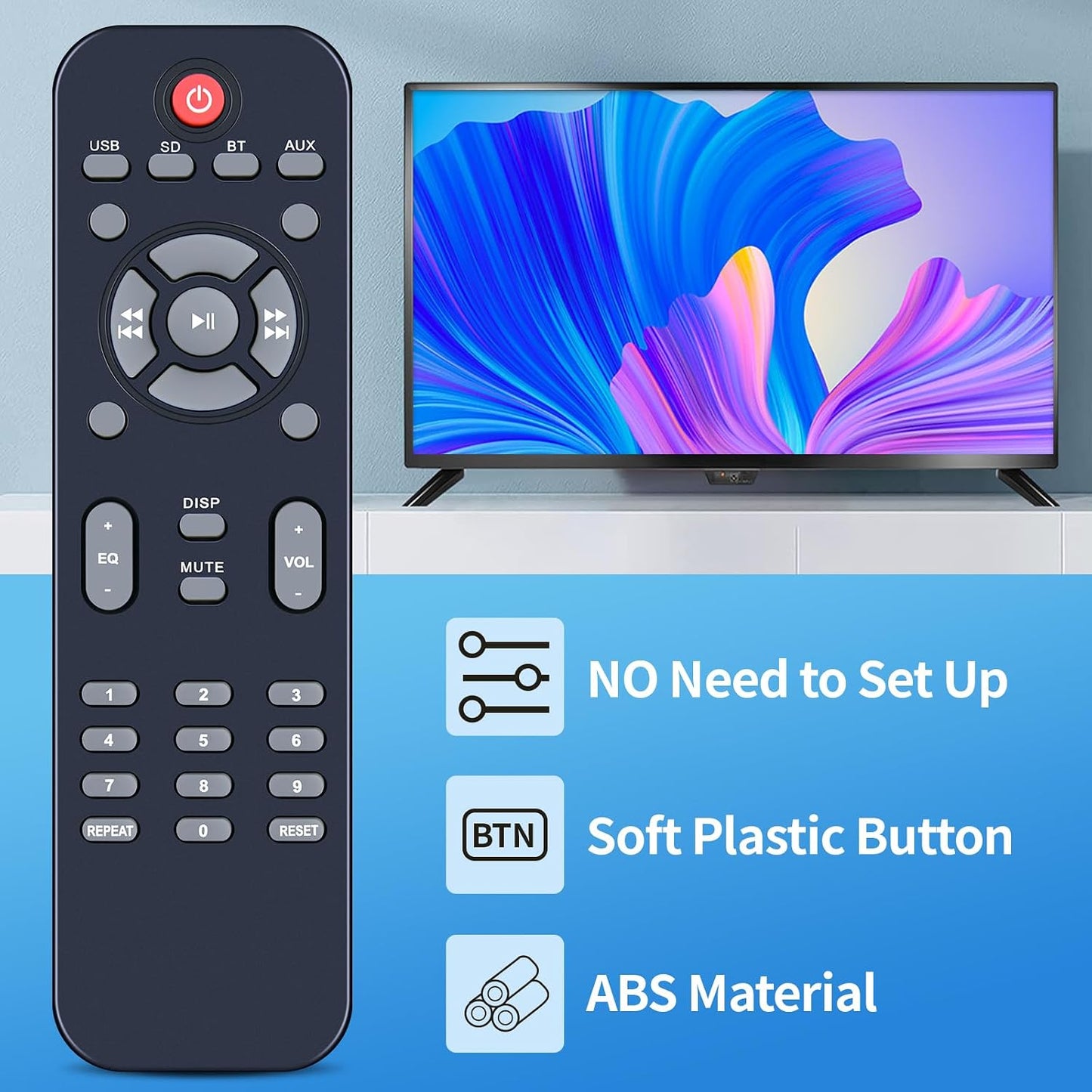 RETROSUN AA2103 2.1 Replacement Soundbar Remote Control Compatible with Acoustic Audio Home Speaker System