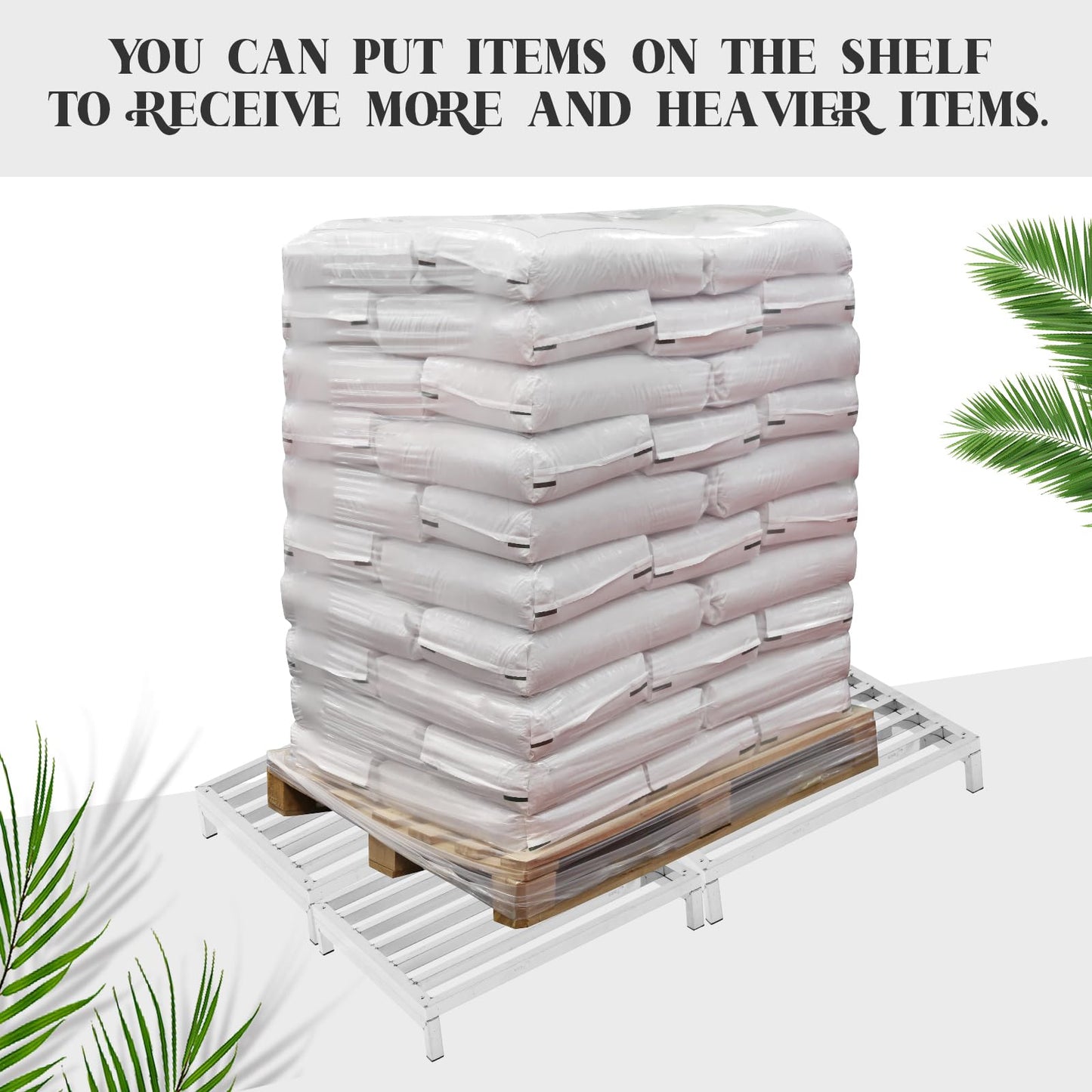 MorningRo 4 Pack Dunnage Rack 23.6" Long x 23.6" Wide, 3.9" Height Stainless Steel Shelf 3000+ Pound Capacity Commercial Food Floor Rack for Restaurants Kitchens Garages and Vehicles(Detacheable)
