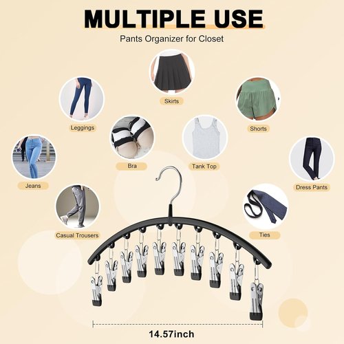 Metal Legging Organizer & Space-Saving Hat Rack - Holds 20 Leggings & 40 Caps | Efficient Storage Solution