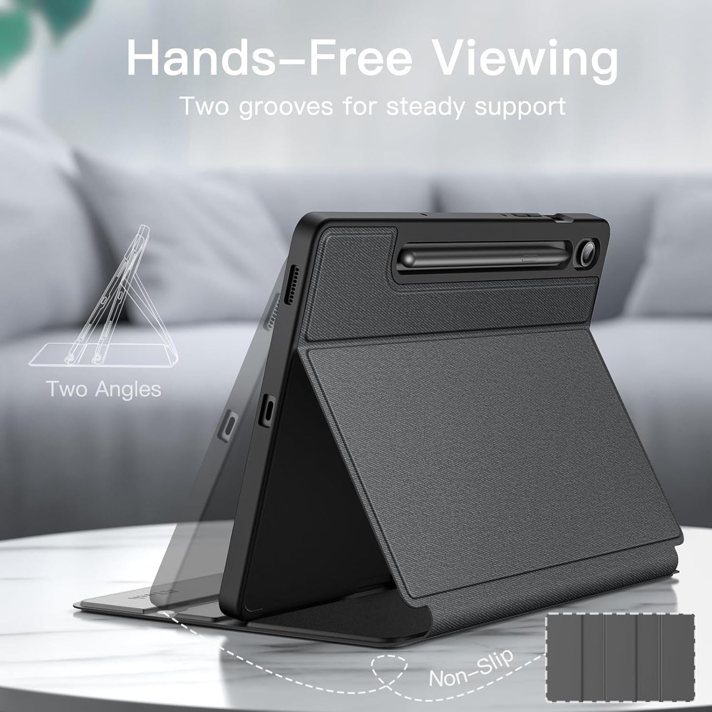 JETech S10 S10 S9 10.9-Inch Case for Samsung Galaxy Tab Lite / FE / FE with S Pen Holder, Slim Folio Stand Protective