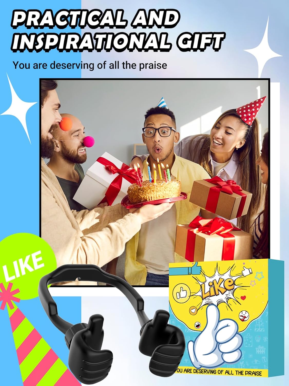 CALDEVER 8) Stocking Stuffers for Men Women Teens Kids Gifts for Men Christmas: Thumbs Up Lazy Phone Stand Holder Funny