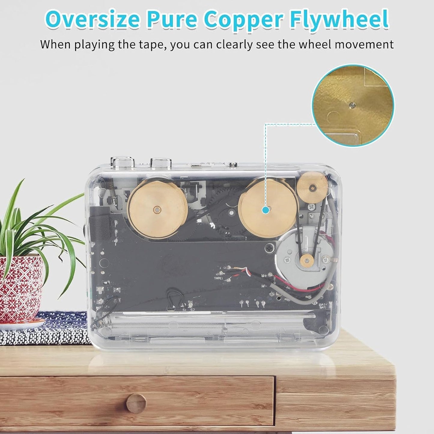 Cassette Cassette Cassette MP3 3.5mm Portable Tape Player, Stereo Surround Sound Tape Player, USB to Converter