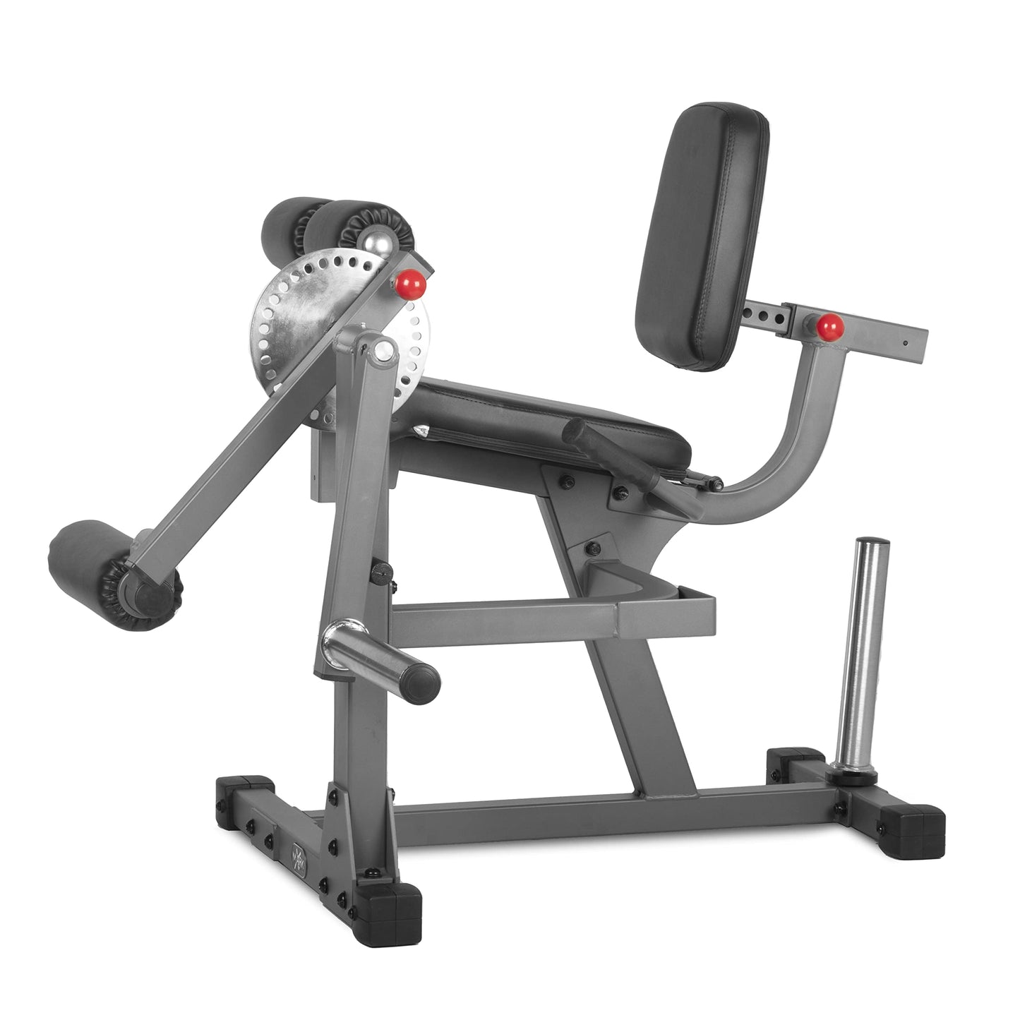 XMARK Heavy Duty Adjustable Rotary Leg Extension and Curl Machine Features A 12 Position Adjustable Thigh Pad and 20 Position Adjustable Press Arm