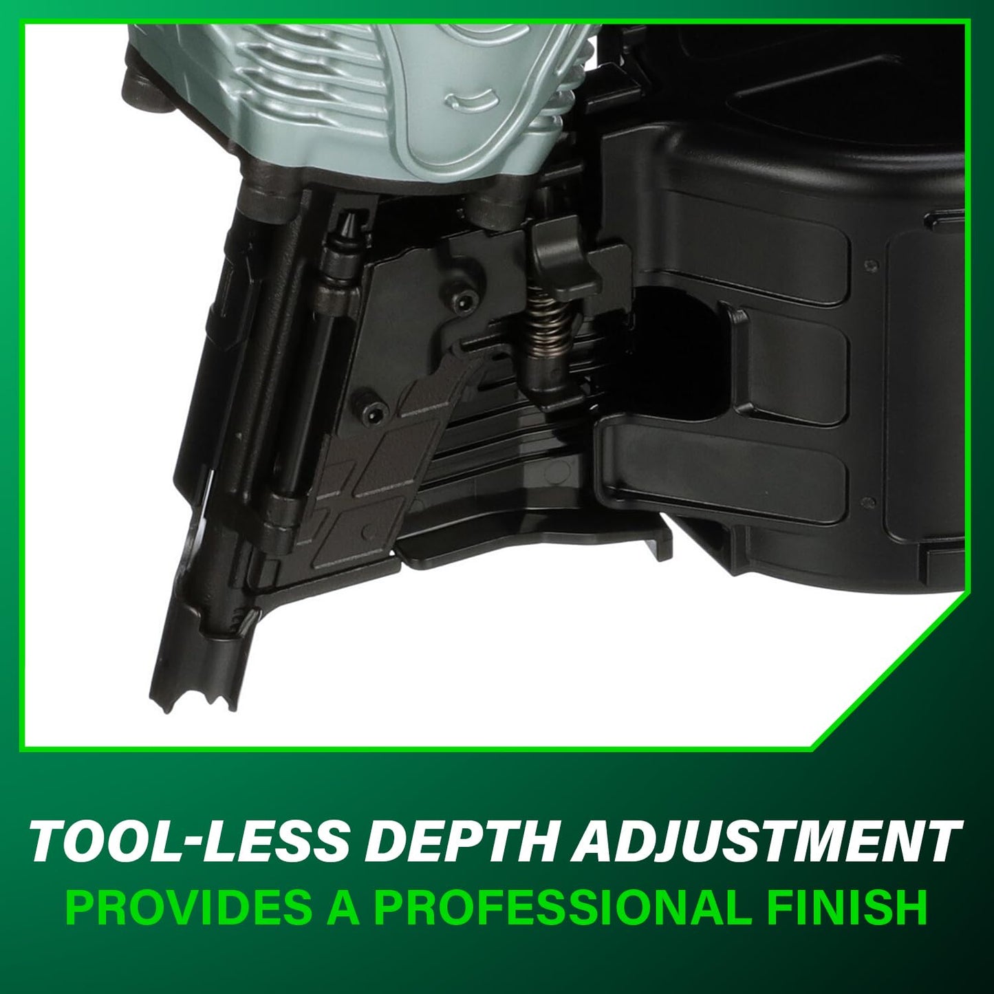 Metabo HPT Coil Framing Nailer, Pro-Preferred Pneumatic Power Nailers in Construction Tools, Versatile Framing Tool for Floor, Truss, and Roof Decking, 15° 1-3/4″ to 3-1/2″ Nails, NV90AG(S)