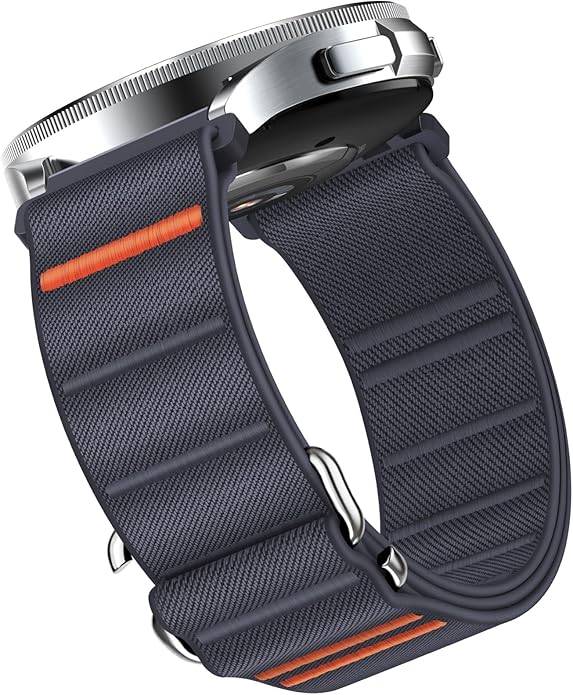 Suitisbest S-Hook Sport Band Compatible with Samsung Galaxy Watch 6 5 4 7 FE Band, Watch 6/4 Classic, Watch 5 Pro, Durable and Adjustable Nylon Loop Strap for Galaxy Active1/Active2