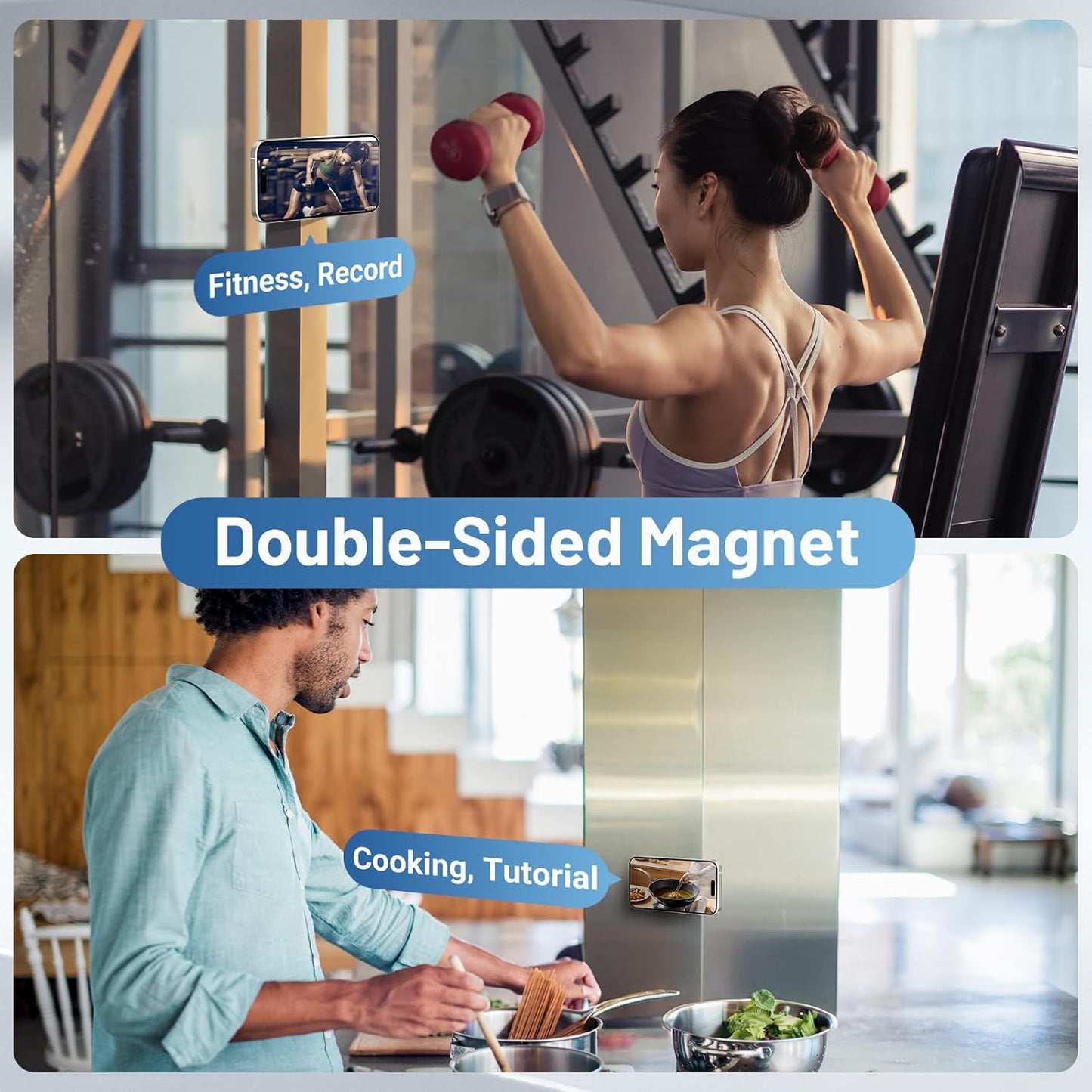 CISID 17/16/15/14/13/12 Phone Ring Holder, Dual Sided Magnetic Phone Grip Magnet Cell Phone Finger Holder for Hand