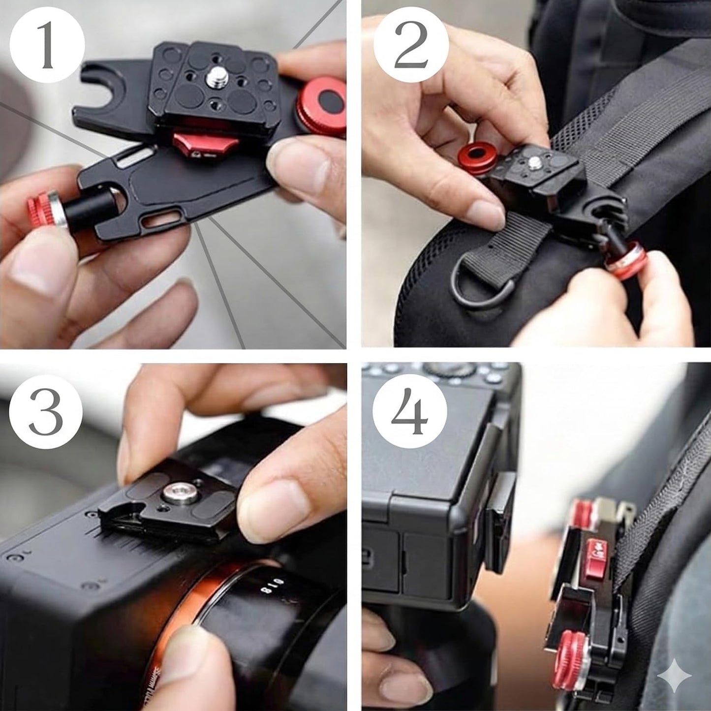 Avolin Quick Release Shoulder Strap Mount Plate Clamp Camera Clip Action Camera Shoulder Strap Belt Clamp Quick Switch