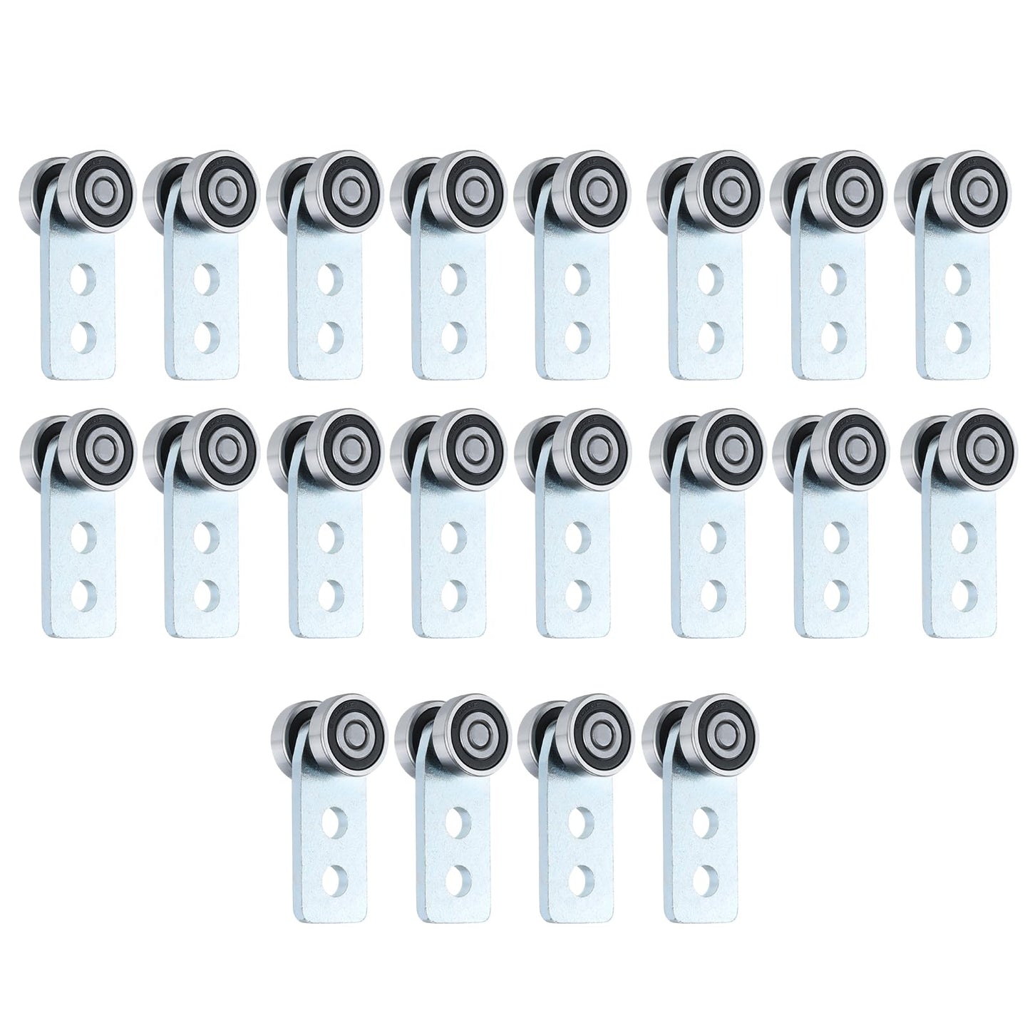 Fuperoo 2-Wheel Trolley Assembly Rollers,Upgraded Dual Bearing & Rustproof Metal Plate,Strut Channel Rollers Trolley for use with 1-5/8" Wide and All 1-5/8" or Taller Strut Channel(20pcs)