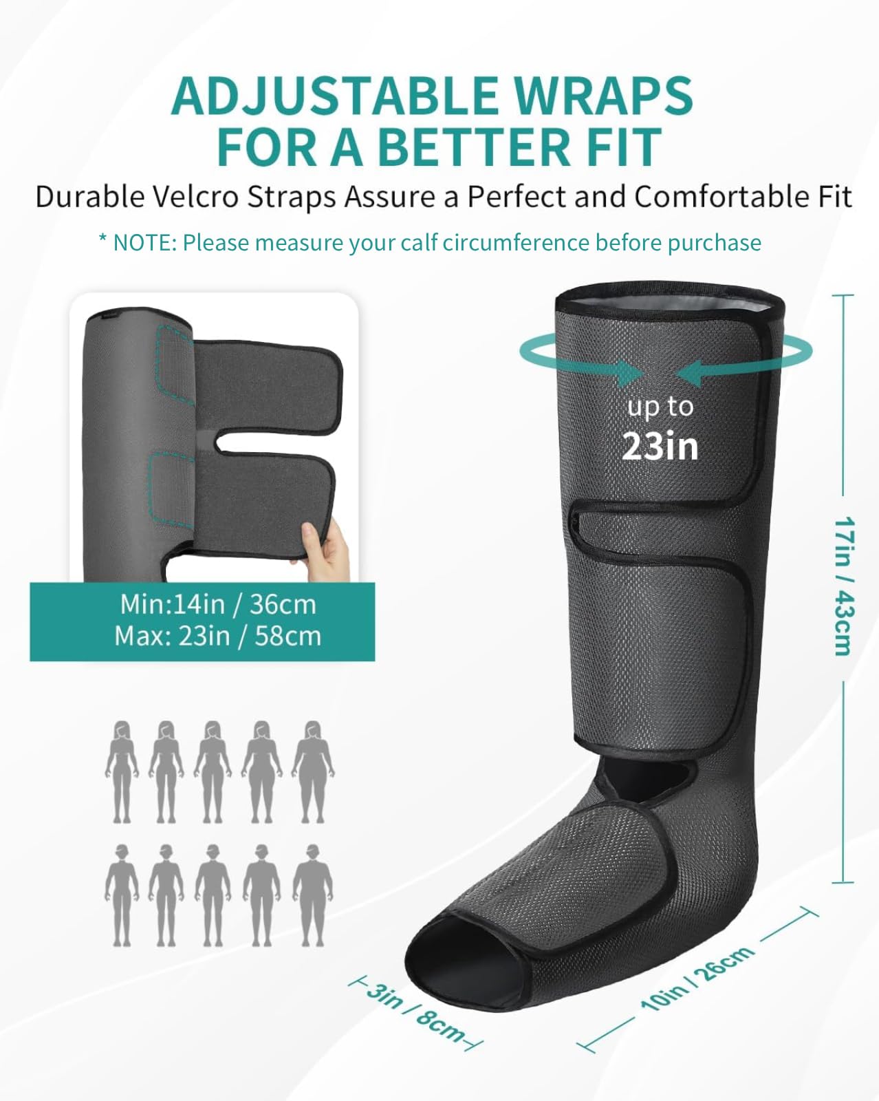 Nekteck Leg Compression Massager for Circulation and Relaxation, FSA Eligible Foot and Calf Massage Machine 2 Modes 3 Intensities with Hand-held Controller for Pain Relief, HSA Adjustable Leg Wraps