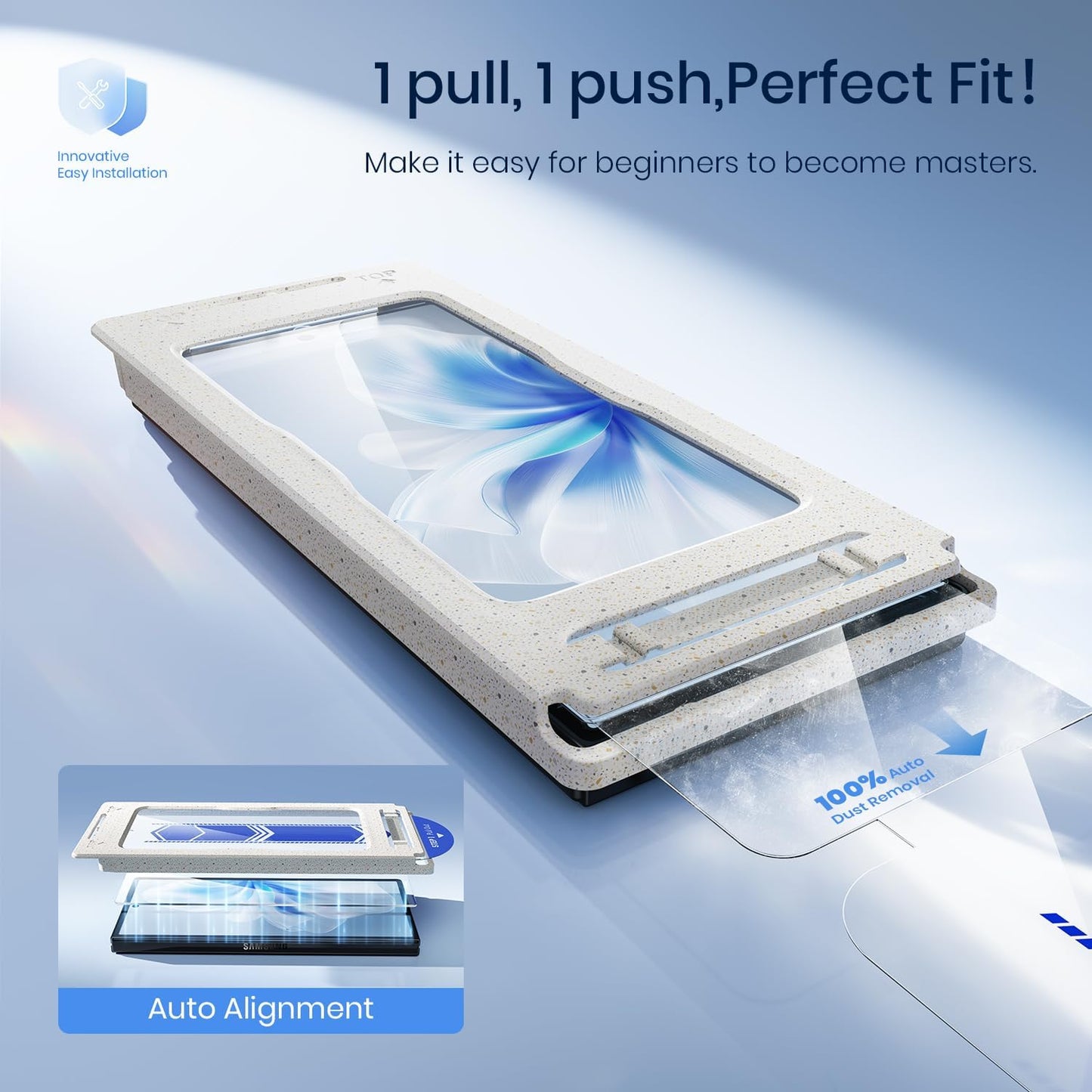 4 Pack 7 [24 9H+ 12X WSKEN Front Privacy Screen Protector for Samsung Galaxy Z Fold - Anti Spy] [Auto Dust Remove]