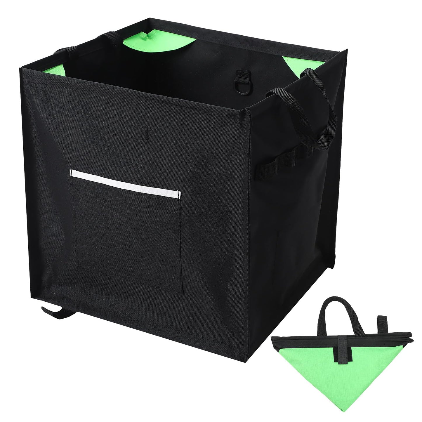 Arrowbash Throw Line Cube Bag - Easy Folding Arborist Throw Line Storage Portable Climbing Rope Organizer Box for Tree Work Outdoor Rope Accessories, Black