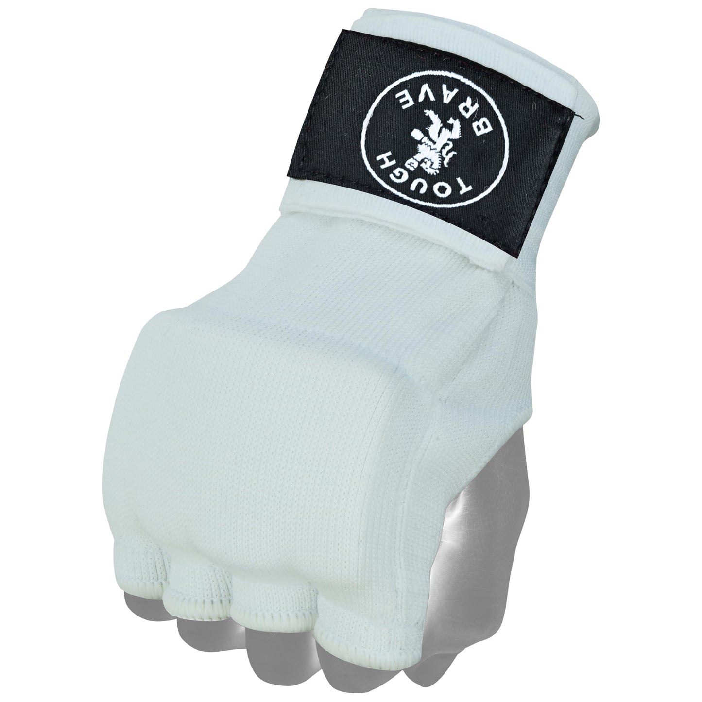 TOUGH BRAVE Boxing Gel Hand Wraps Quick Wraps – Padded Inner Gloves for Boxing, Muay Thai, Kickboxing & MMA Training (White, L)