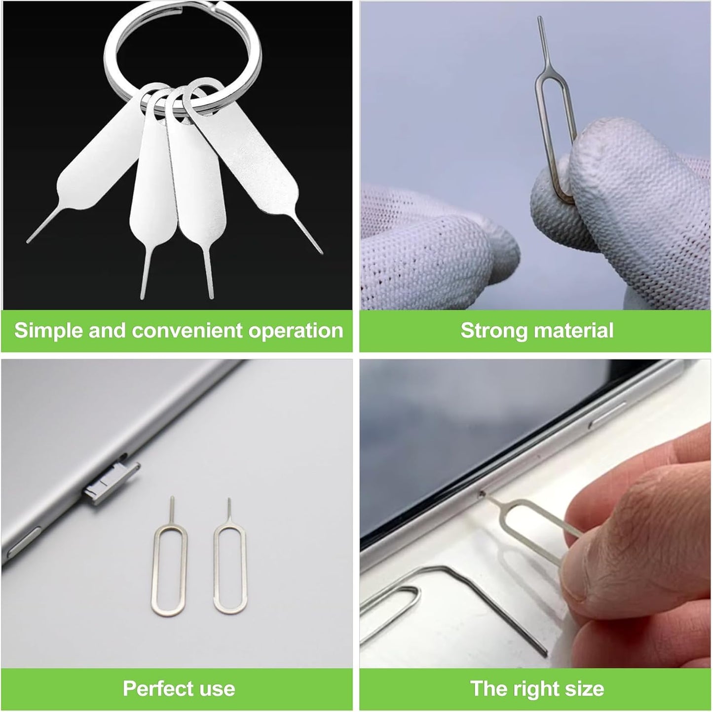 CeroDimo 16 Pack SIM Card Ejector Tool Kit SIM Tray Opener Pin Universal Removal Key for Phones Tablets and Most