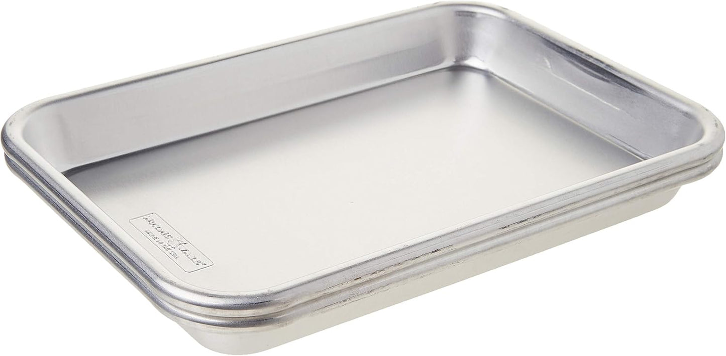 Nordic Ware Naturals Eighth Sheet Baking Pan Set - Durable Non-Stick | 2-Pack