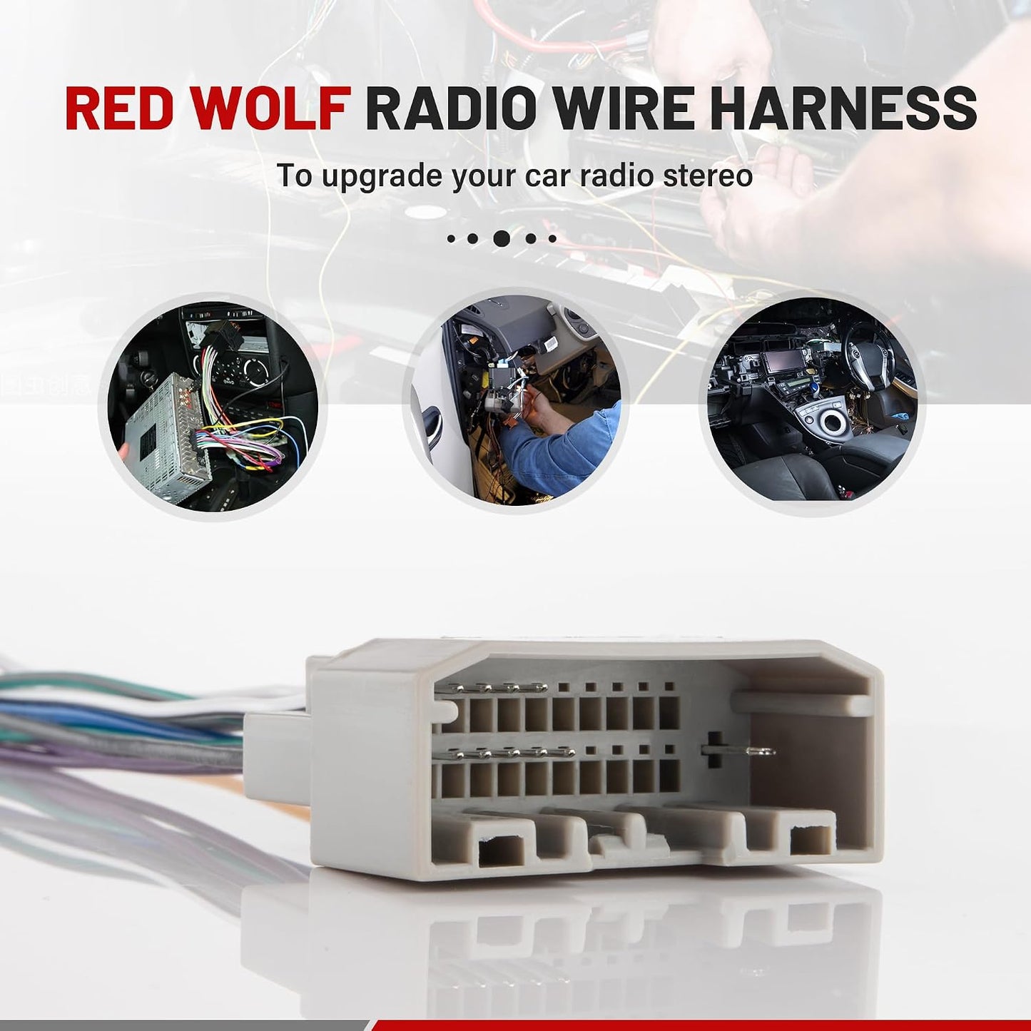 2007-2011 RED WOLF Radio Wiring Harness Compatible with Dodge Chrysler Jeep Install Car Stereo CD Player Receiver