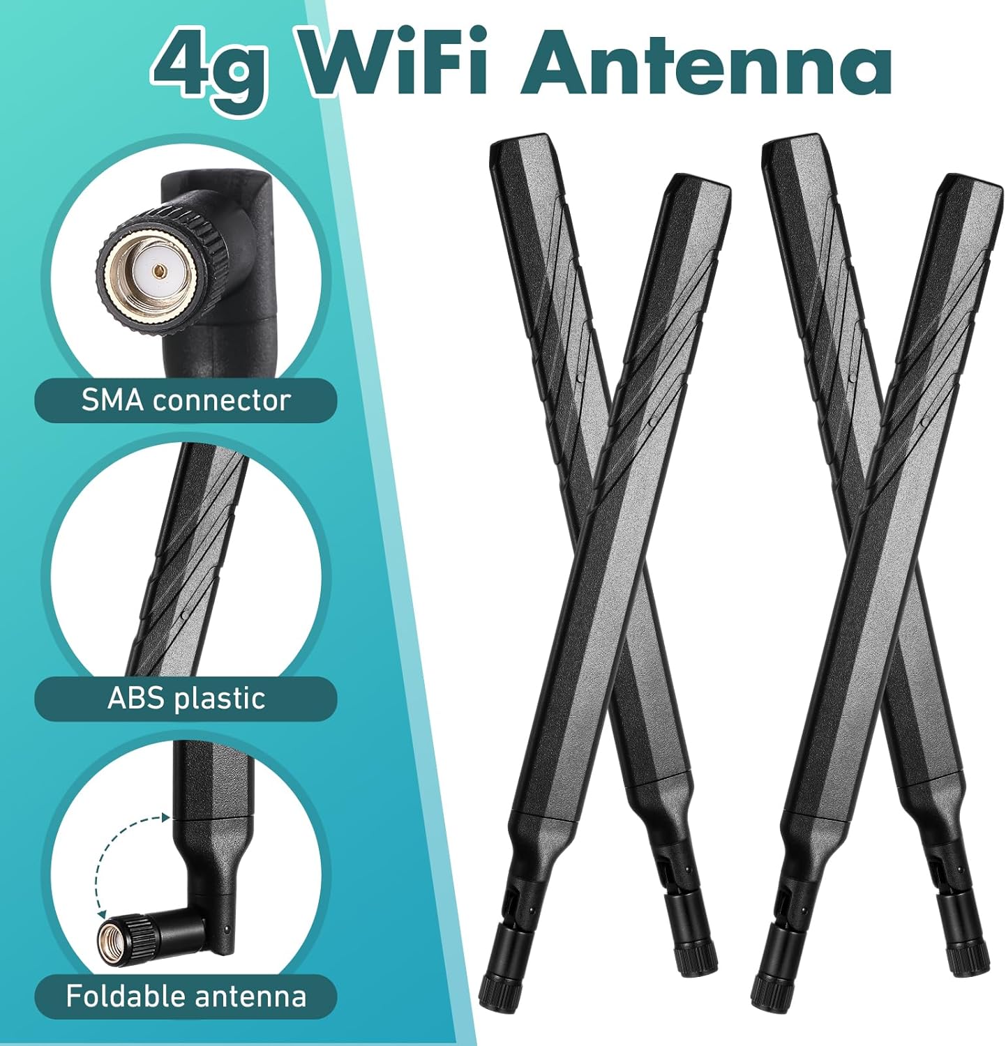 Tellegloww 4 4g 4g Pcs WiFi Antenna Cellular Trail Camera Reveal LTE Trail Camera Replacement Antenna with Rp-SMA Male